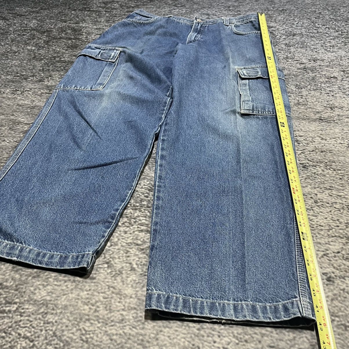 Faded Glory Vintage Y2K Faded Glory Baggy Wide Leg Skater Cargo Jeans Size US 36 / EU 52 - 8 Thumbnail