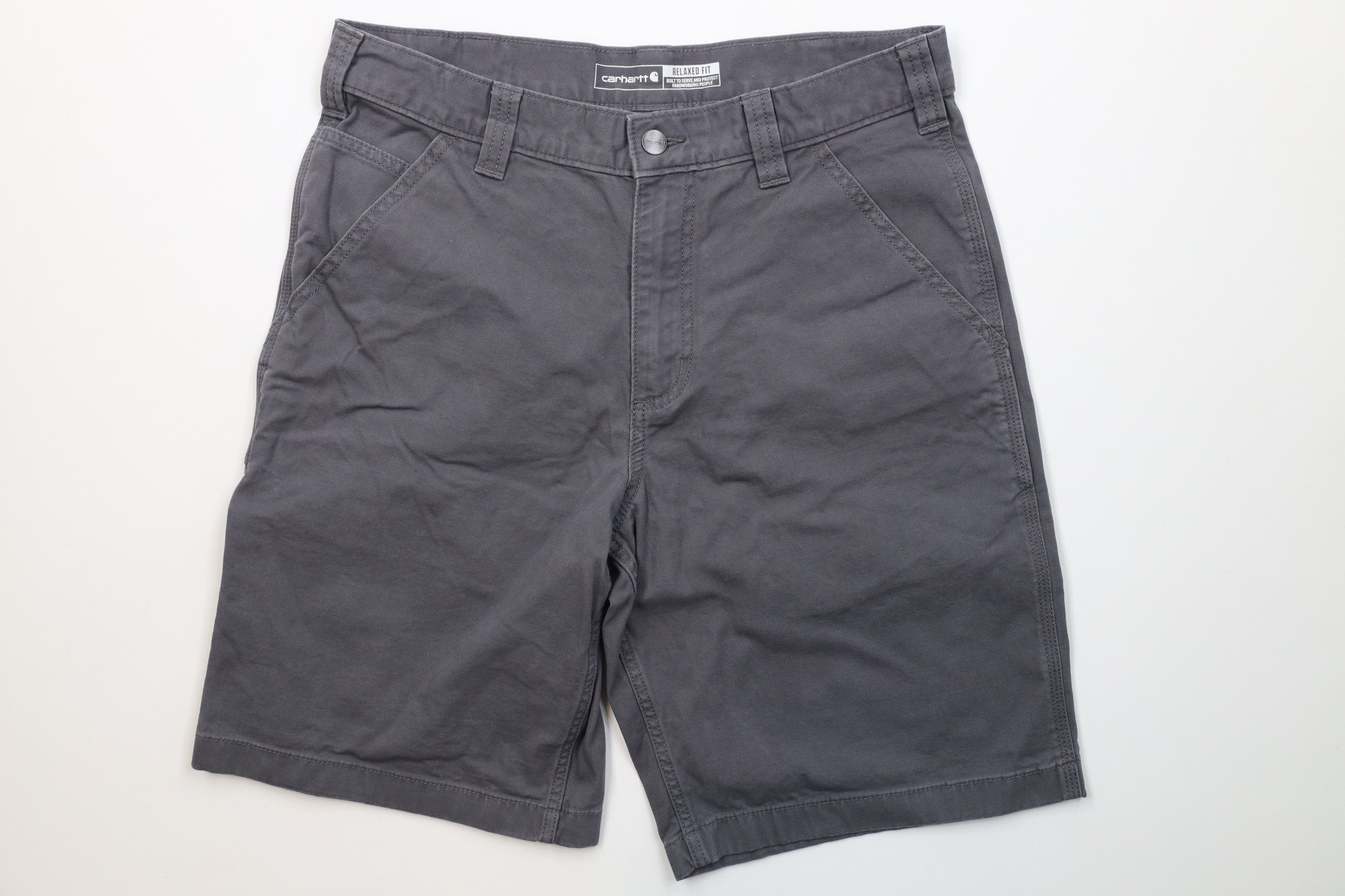 Carhartt Vintage Y2K Carhartt Relaxed Fit Canvas Dungaree Shorts Gray Size US 32 / EU 48 - 1 Thumbnail