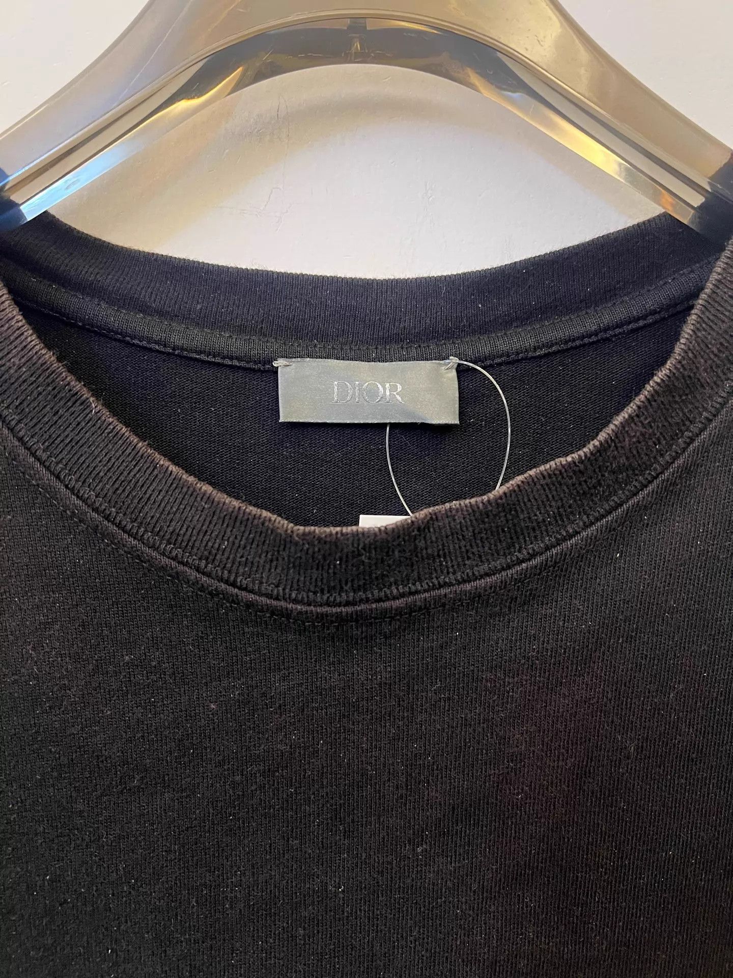 Dior DIOR Men's Black Embroidered Logo Crew Neck Short Sleeve Tee M Size US M / EU 48-50 / 2 - 3 Thumbnail