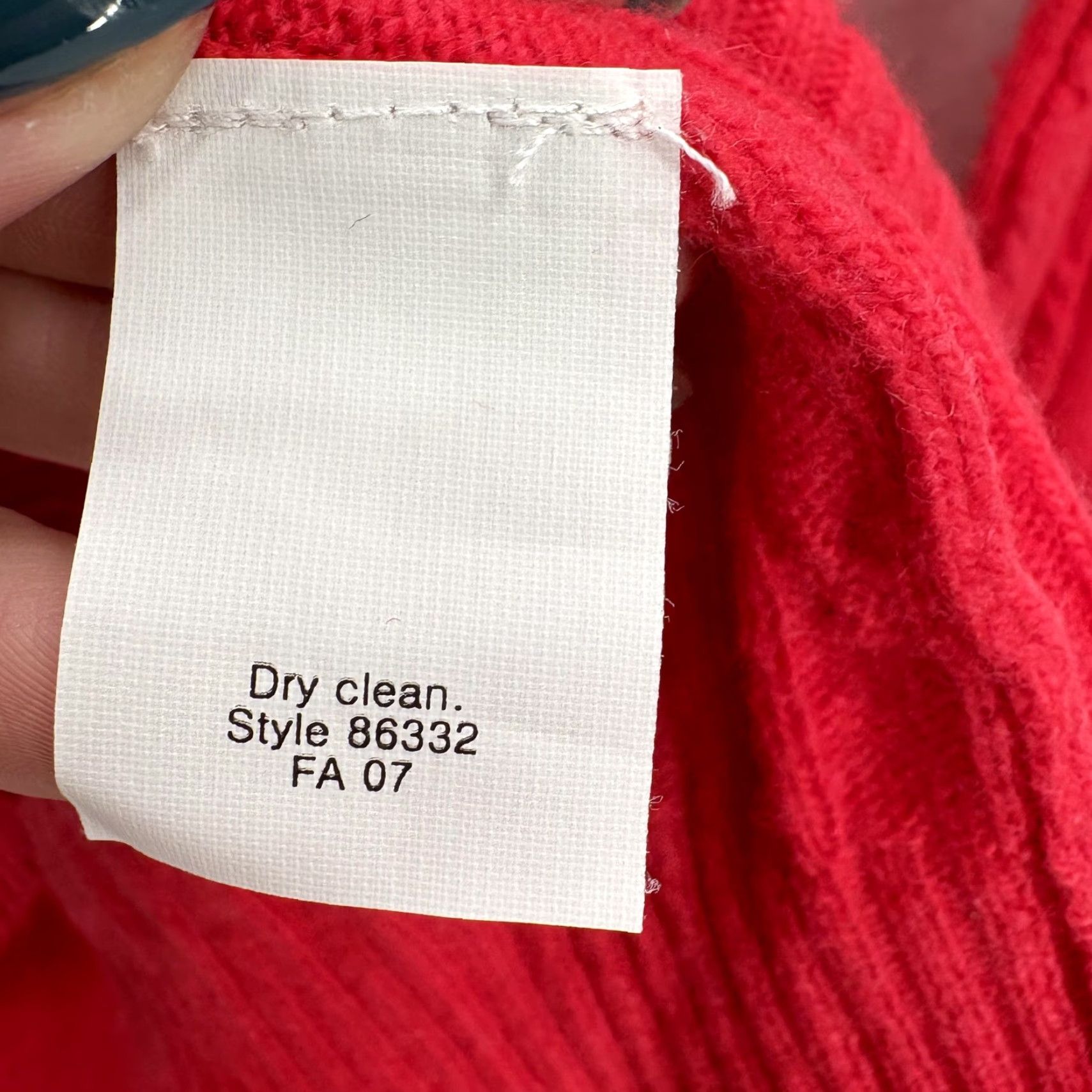 J.Crew J.CREW Sweater Womens Red Cable-Knit V-Neck Wool Cashmere Raglan Pullover Size L / US 10 / IT 46 - 6 Thumbnail