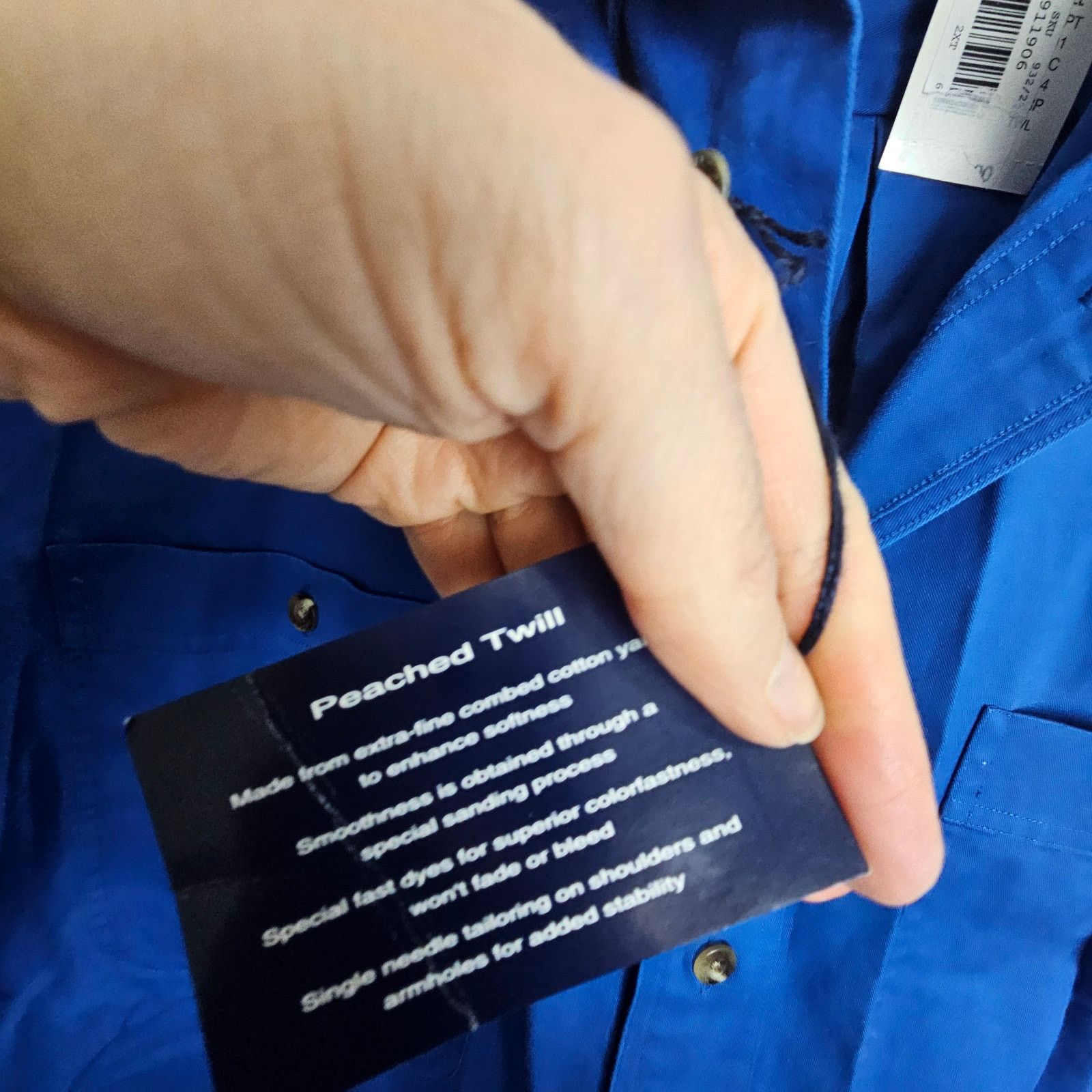 Roundtree & Yorke NEW Roundtree & Yorke Blue Button Shirt Twill Men 2XLT Size US XXL / EU 58 / 5 - 8 Thumbnail
