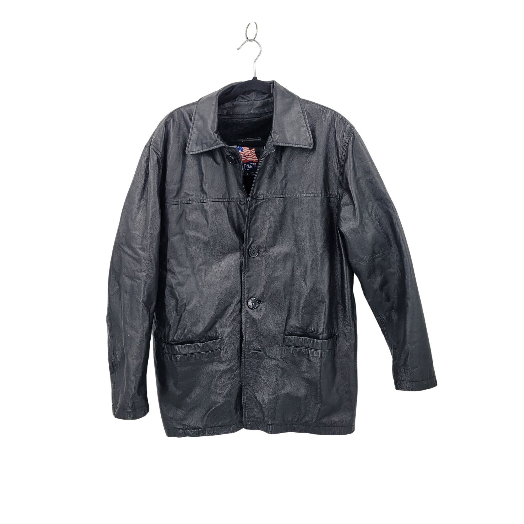 Vintage Genuine Leather Black Jacket Sz S Zip Out Faux Fur Lining Wi Size US S / EU 44-46 / 1 - 14 Thumbnail