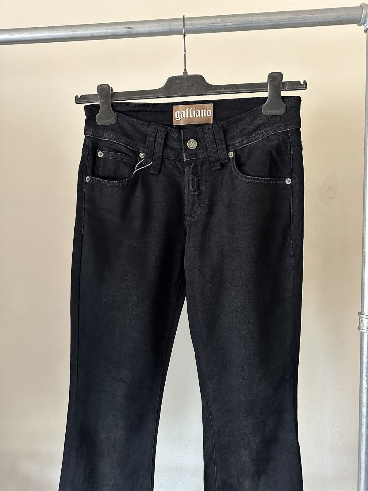 John Galliano 2000s John Galliano black Flare Jeans Size US 29 - 3 Thumbnail