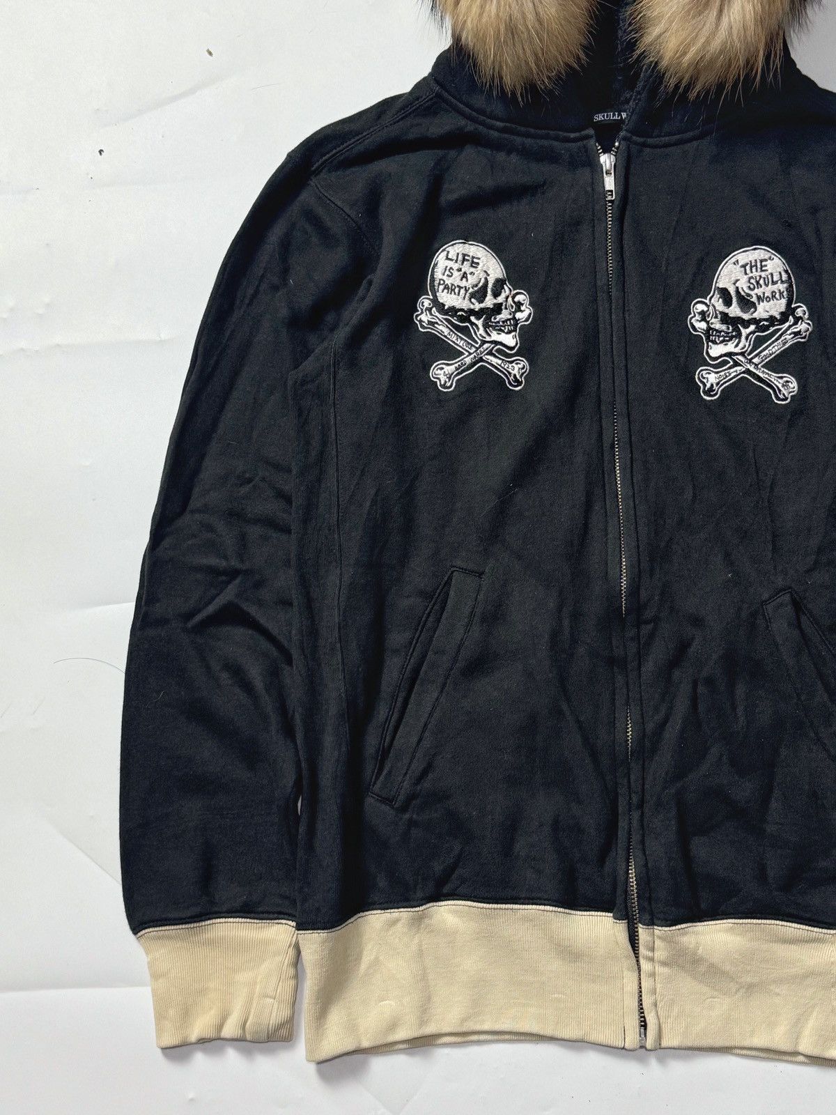 If Six Was Nine Fur Hoodie Double Skulls Bones Skull Works Size US M / EU 48-50 / 2 - 4 Thumbnail