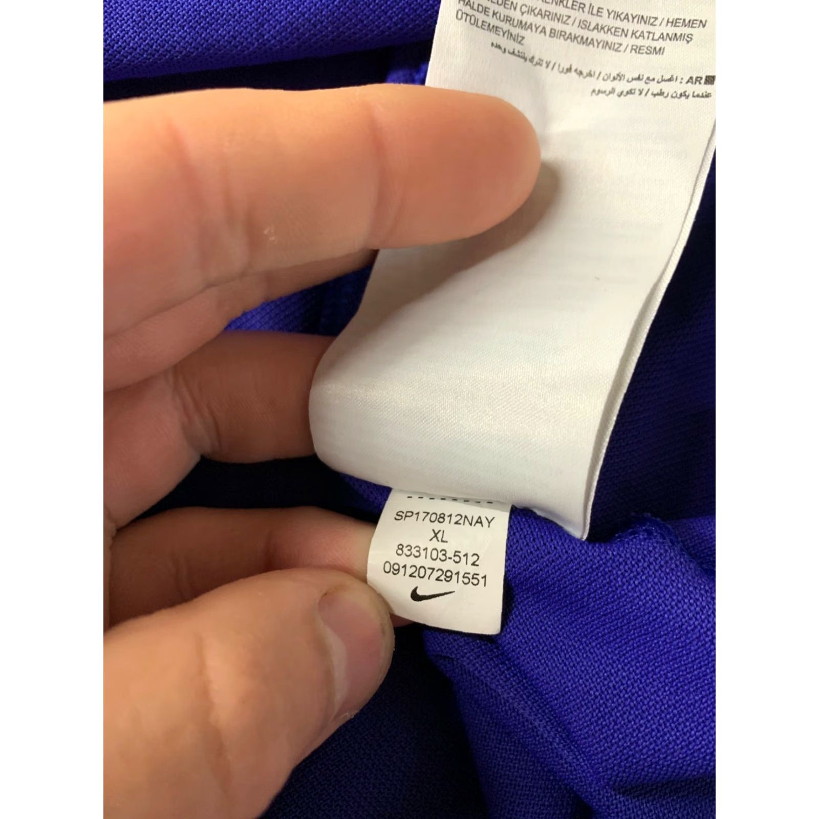 Nike NIKE Golf Dri-FIT Polo Shirt Mens XL Blue White Yellow Polo Shirt Size US XL / EU 56 / 4 - 6 Thumbnail