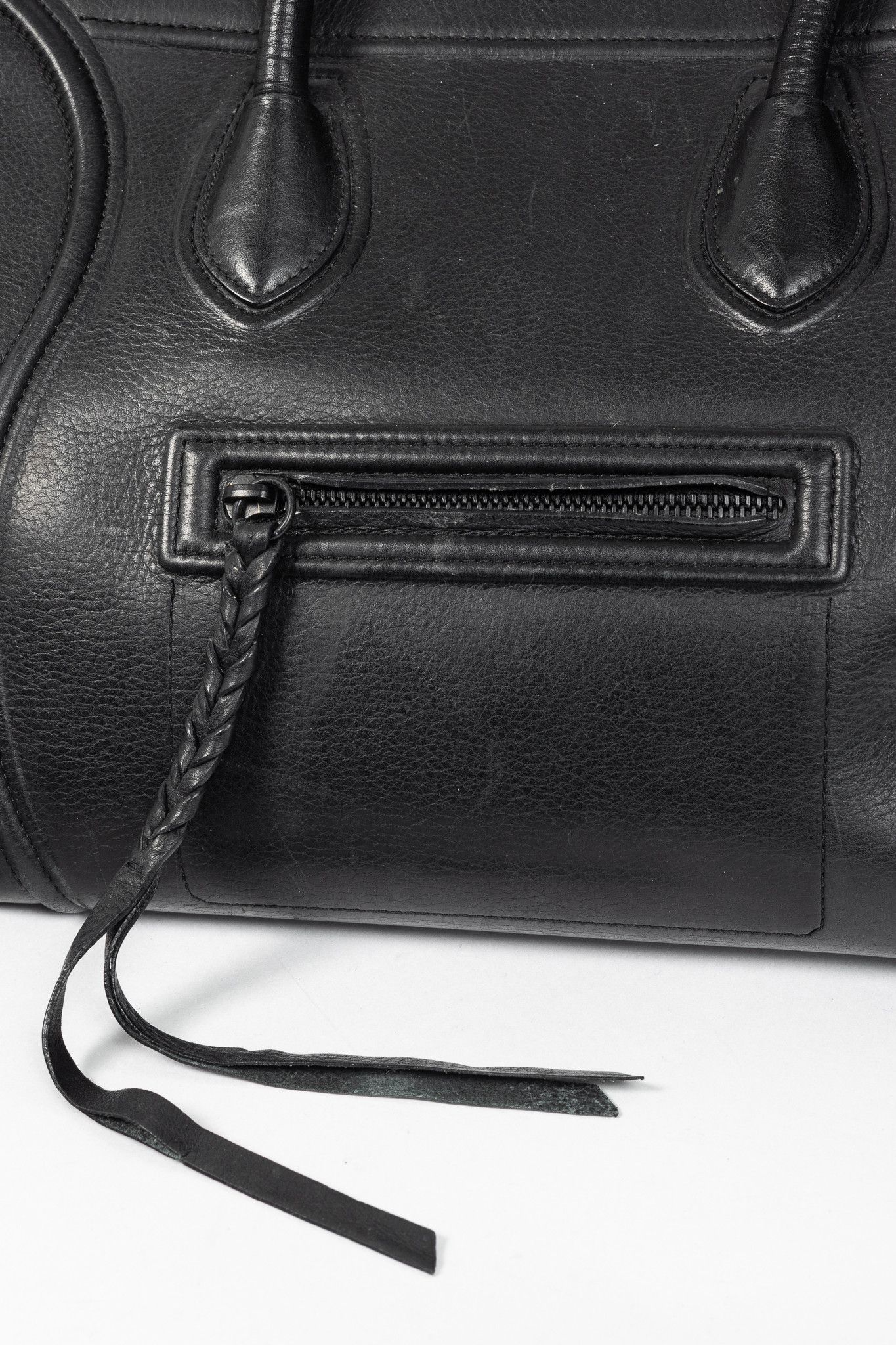 Celine Celine Medium Phantom Luggage Black Leather Tote Size ONE SIZE - 9 Thumbnail