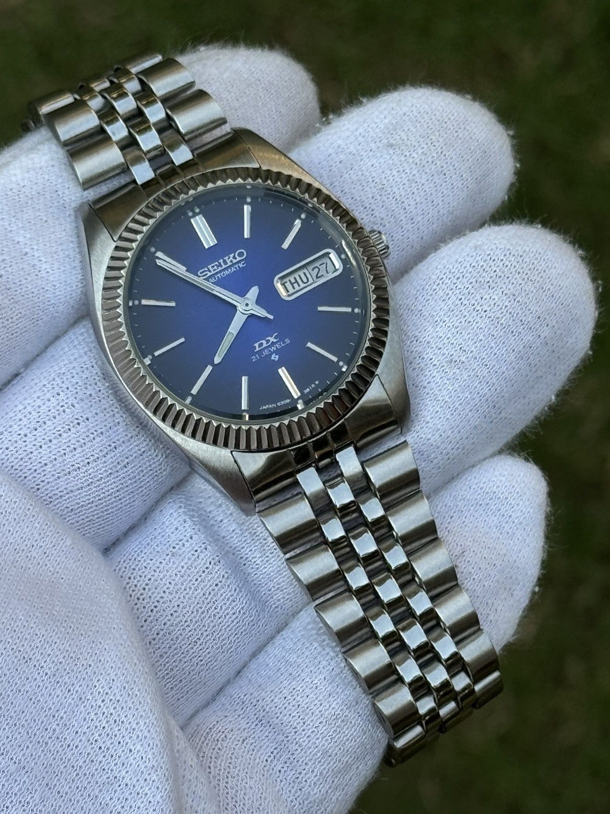 Seiko Seiko 5 DX Fluted Bezel Automatic 6309 Japanese mens Watch Size 36 - 12 Thumbnail