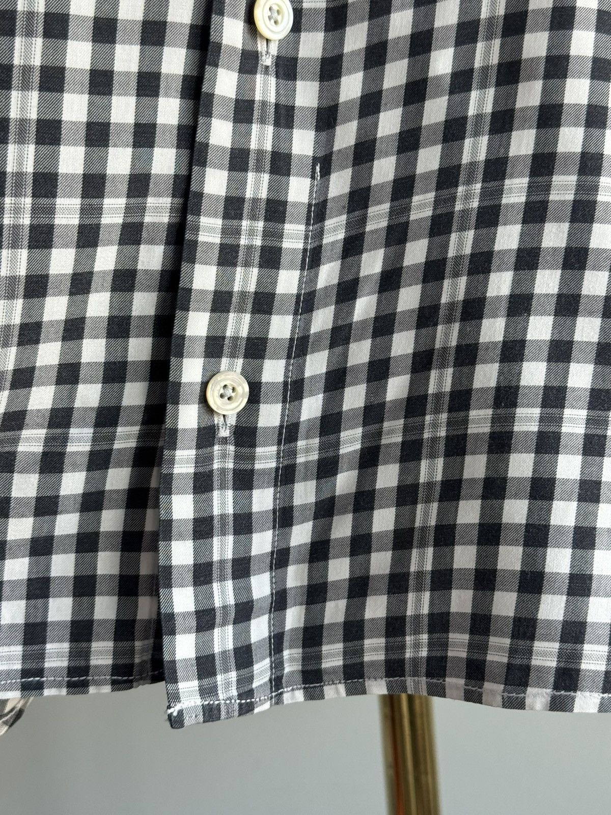 Tom Ford TOM FORD black and white plaid button down shirt 38/15 Size US S / EU 44-46 / 1 - 5 Thumbnail