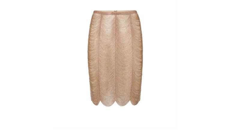 Tom Ford o1w1db10525 GC5751 Midi Skirt in Gold Size 26" / US 2 / IT 38 - 1 Preview