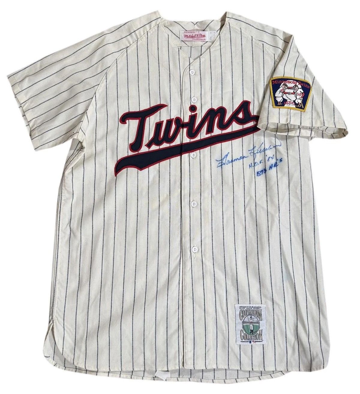 Mitchell & Ness Vintage Mitchell N Ness Twins Harmon Killebrew Signed Jersey Size US L / EU 52-54 / 3 - 1 Thumbnail