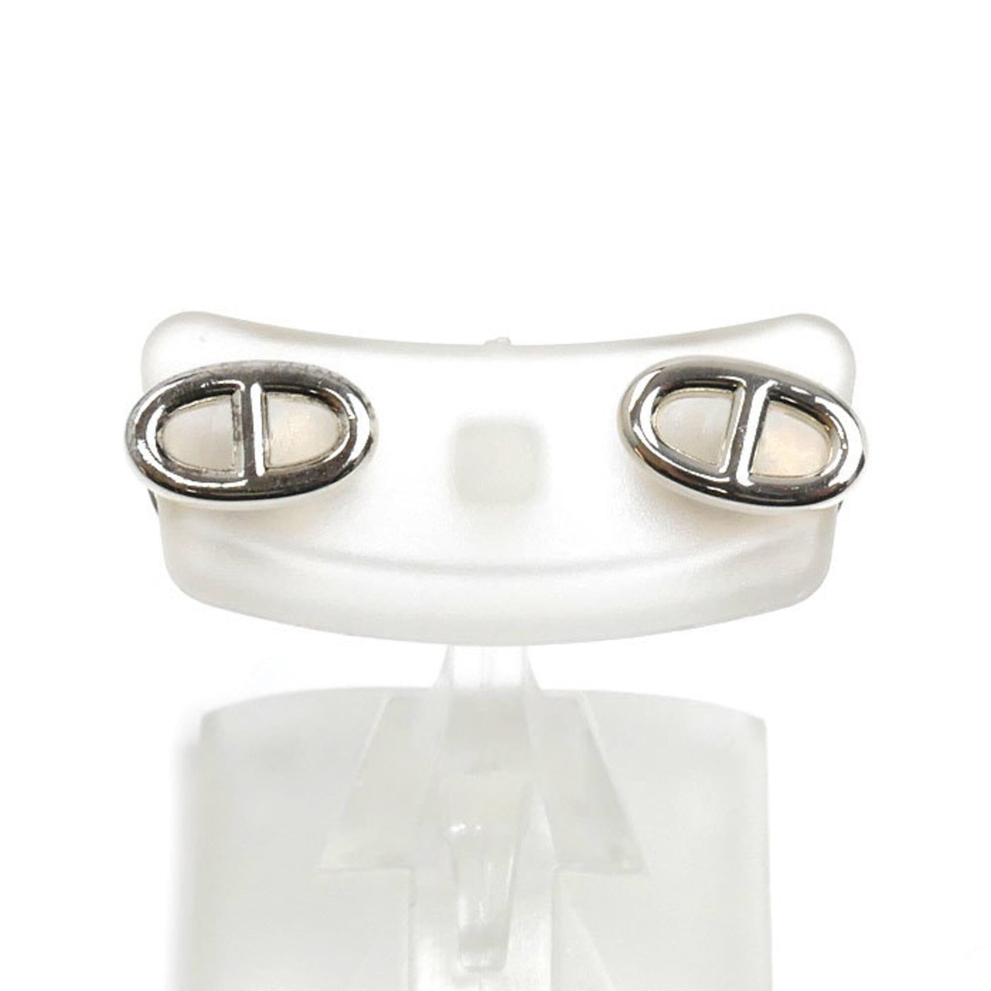Hermes HERMES Sterling Silver 925 Chaine d'Ancre TPM Earrings 1.8g Women's Size ONE SIZE - 1 Thumbnail