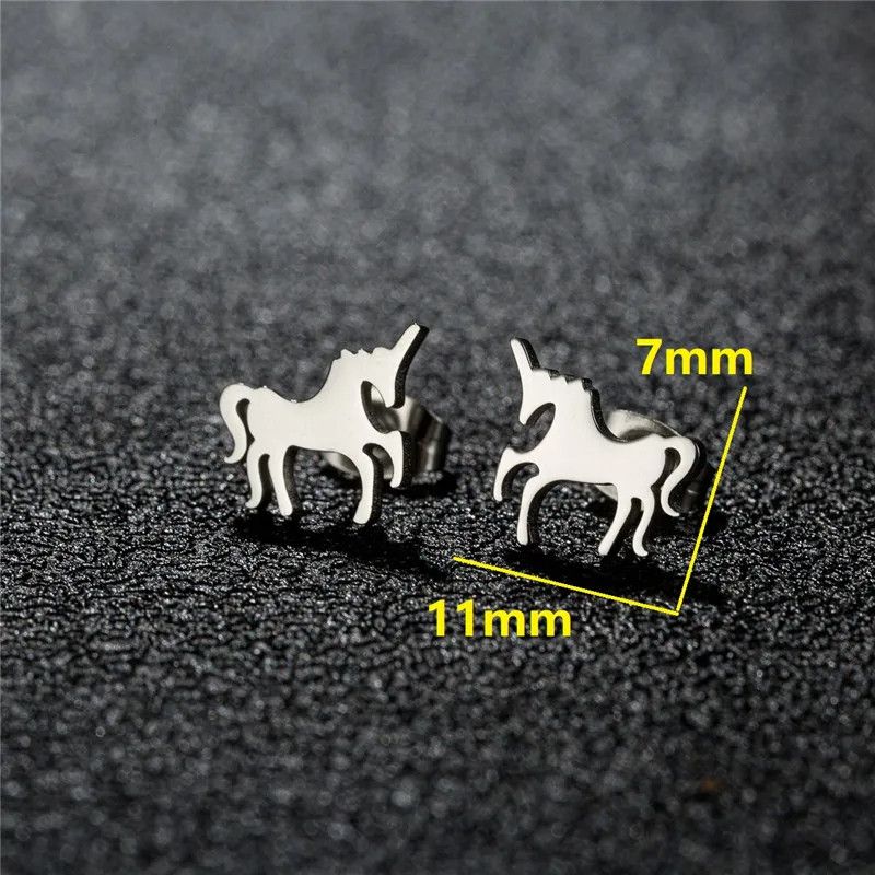 Jewelry Horse Mini Stud Earrings Charm Earring Gift Size ONE SIZE - 2 Thumbnail