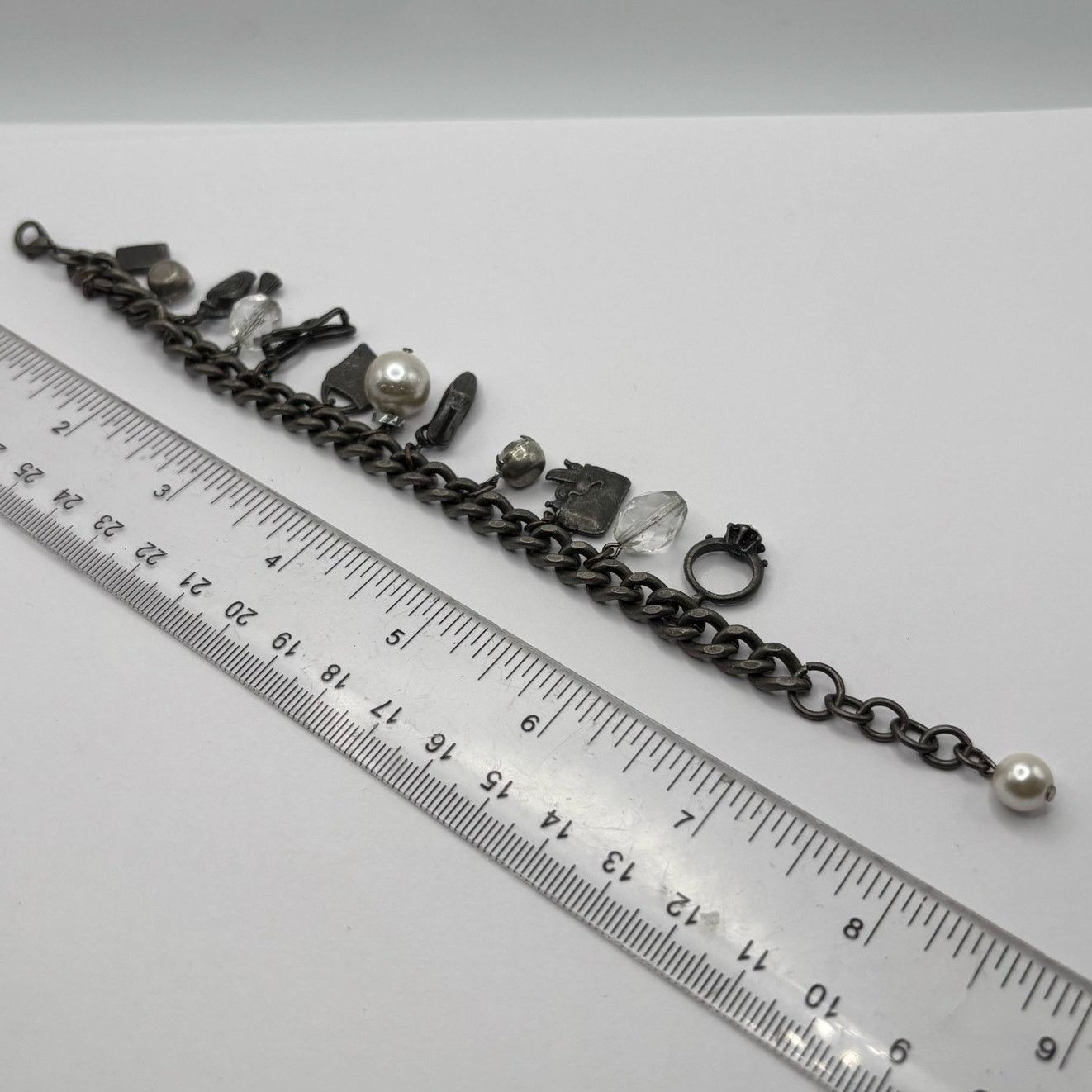 Bebe Silver Pearl Bebe Bracelet Size ONE SIZE - 5 Thumbnail