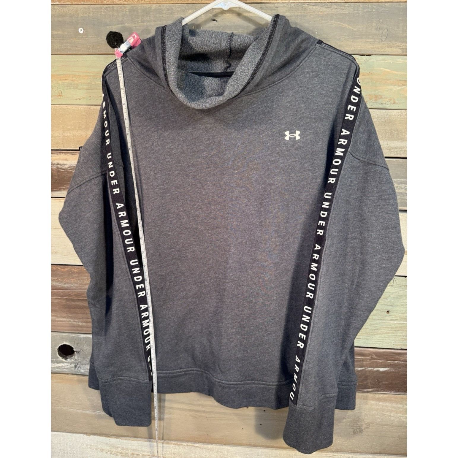 Under Armour UNDER ARMOUR Women's Gray Fleece Loose Turtleneck Pullover H Size L / US 10 / IT 46 - 11 Thumbnail