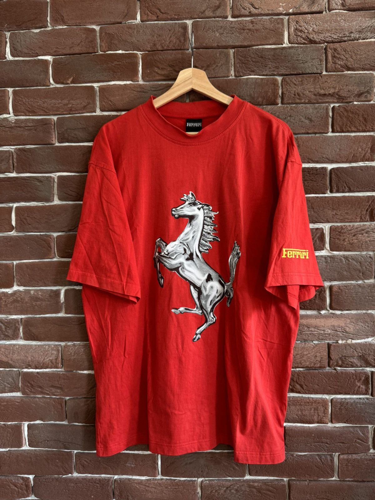 Ferrari Ferrari Vintage 90s Red Tshirt Schumacher Rare Hype Racing Size US XL / EU 56 / 4 - 1 Thumbnail