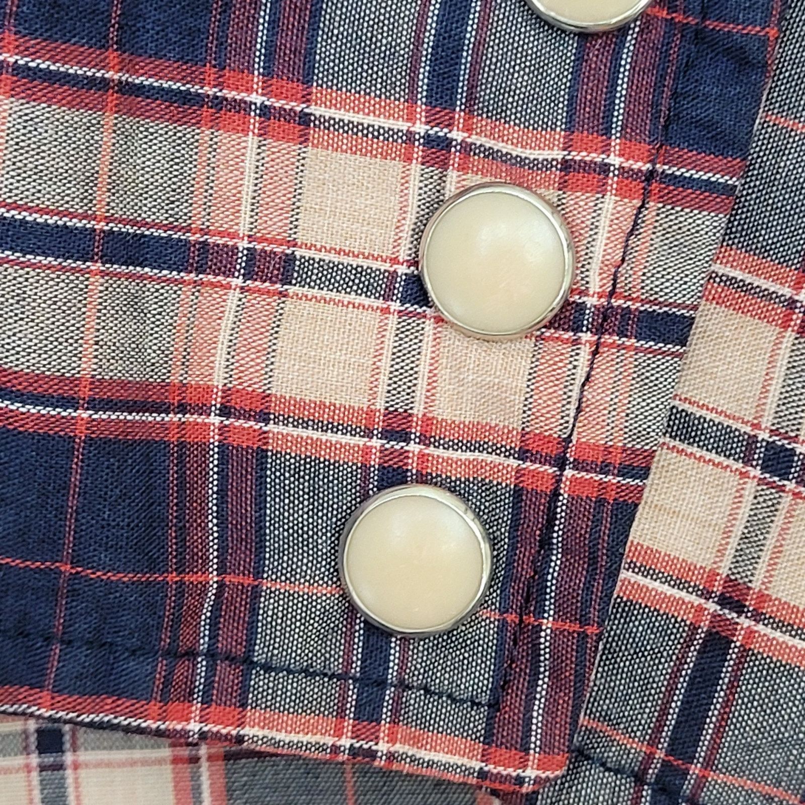 Wrangler VTG Wrangler Western Pearl Snap Shirt XL Shadow Plaid USA Size US XL / EU 56 / 4 - 5 Thumbnail