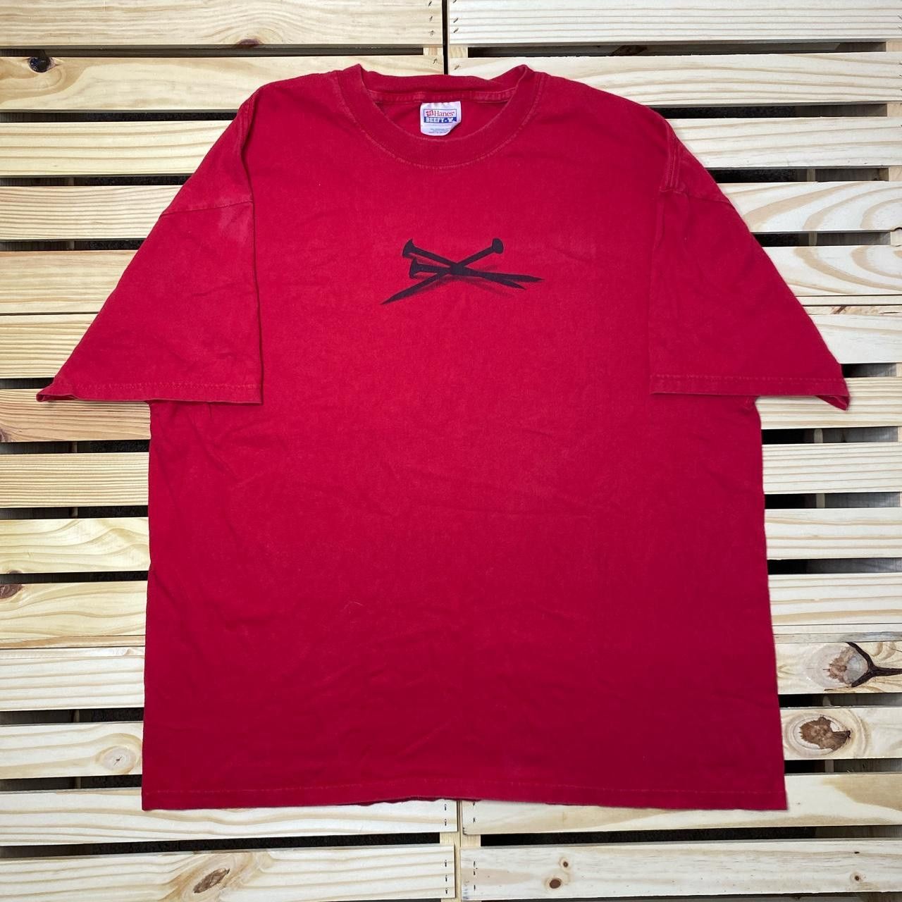 Hanes Vintage Peter 3:18 Red Bible Verse Jesus Tee Size XL Size US XL / EU 56 / 4 - 1 Thumbnail