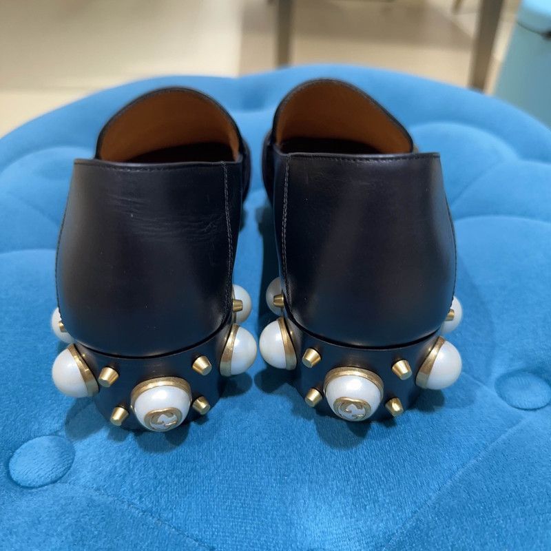 Gucci Gucci Black Double G Pearl Mary Jane Shoes Size US 5.5 / EU 38 - 3 Thumbnail