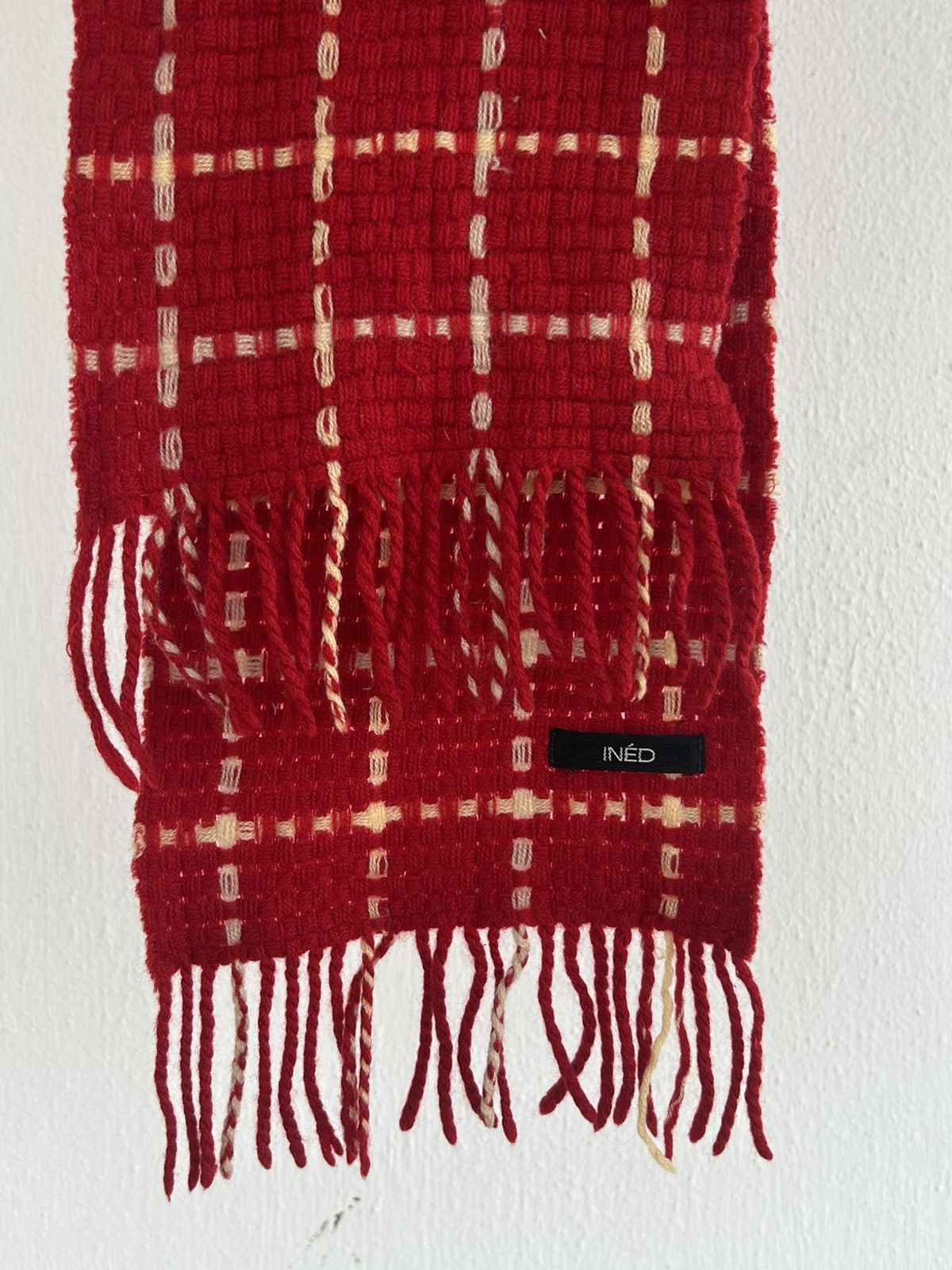 Yohji Yamamoto Yohji yamamoto Ined Scarf Muffler Red Size ONE SIZE - 2 Thumbnail