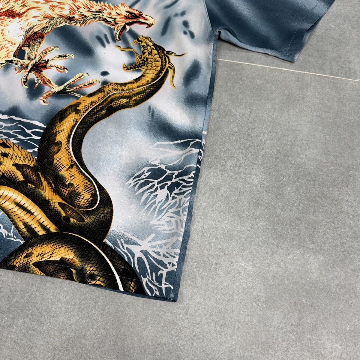 Japanese Brand × Vintage Guo Zhi Ting Dragon Eagle Aloha Hawaiian Button Shirt Size M Size US M / EU 48-50 / 2 - 16 Thumbnail