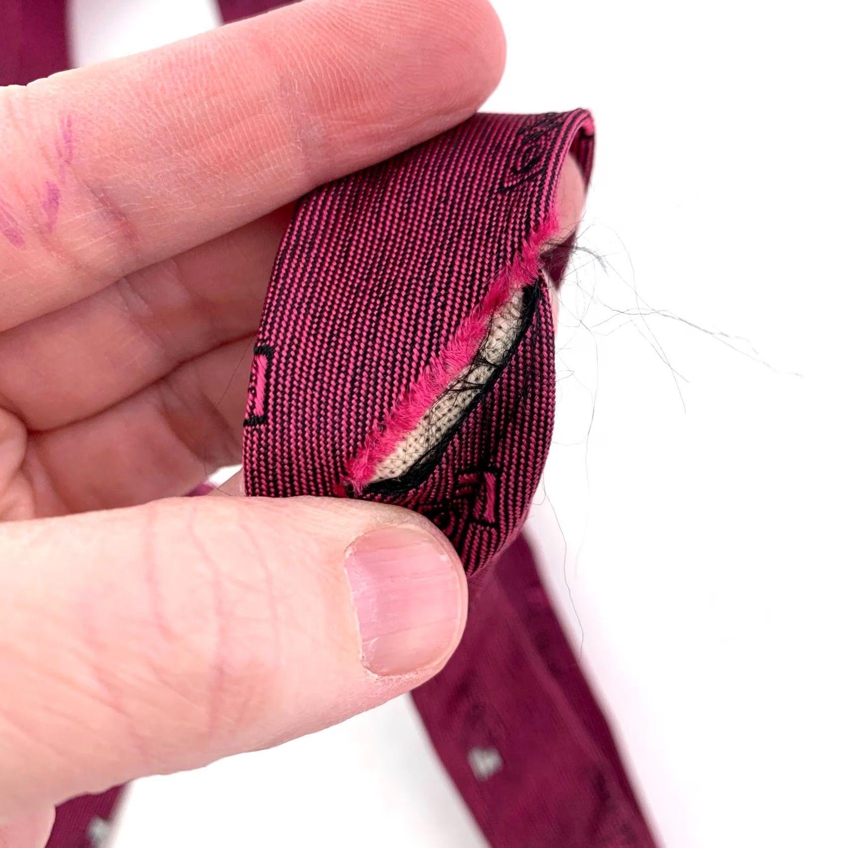 Vintage VINTAGE A Creations Tie Men 54 x 2.5" Pink Purple Gray Black Art Deco Skinny Short 50s 60s Men’s Tie Size ONE SIZE - 4 Thumbnail