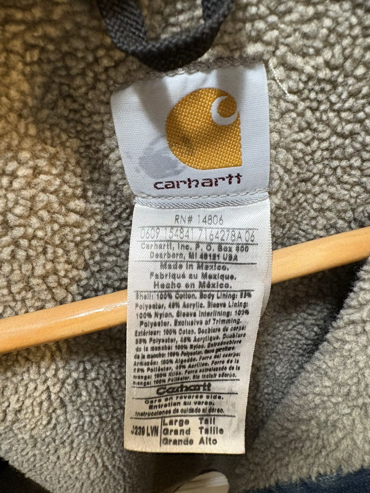 Carhartt Carhartt Hooded Denim Jacket Sherpa J239 LVN - Large Tall Size US L / EU 52-54 / 3 - 3 Thumbnail