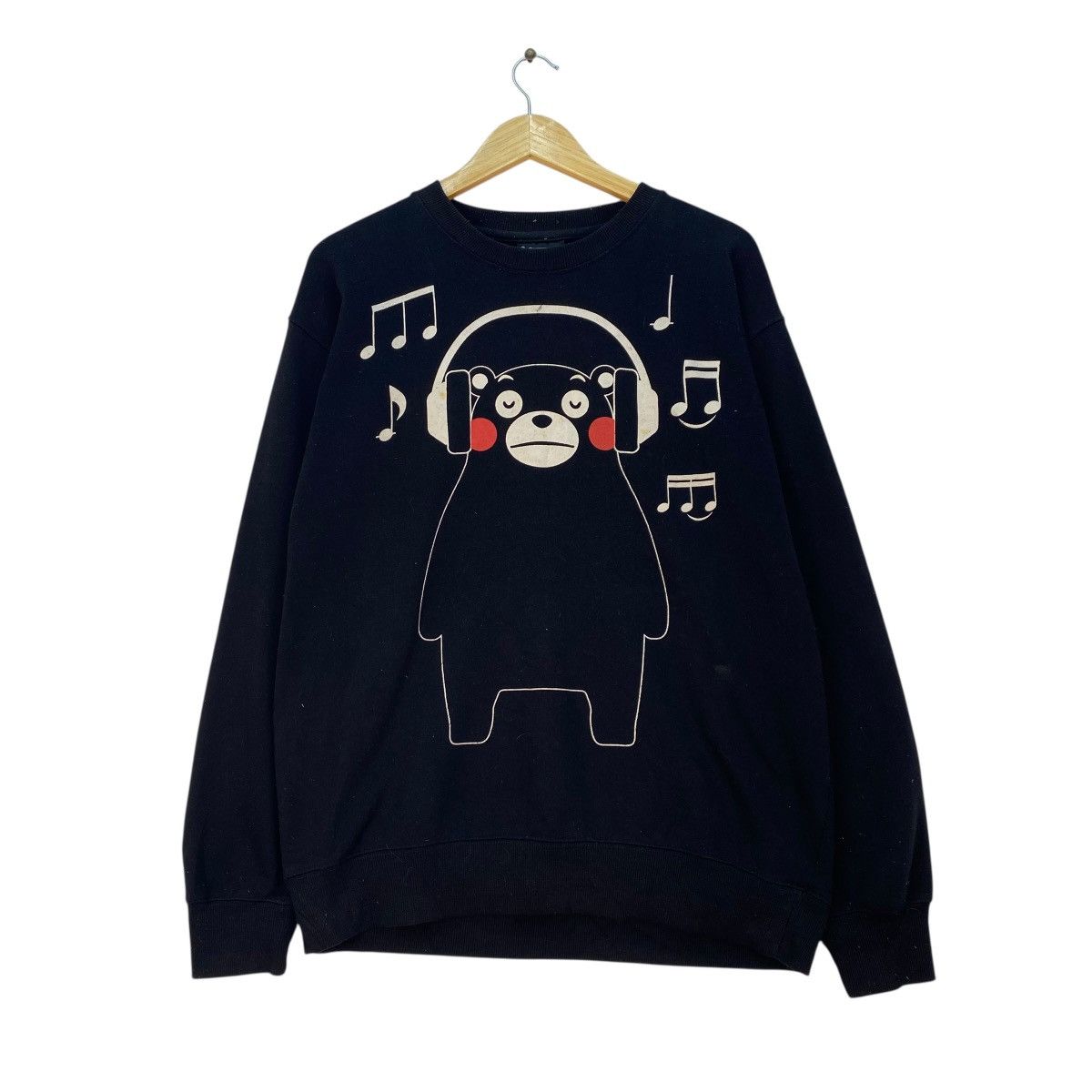 Japanese Brand 💥 Japanese mascot Kumamon wearing headphones Cartoon Sweatsh Size US M / EU 48-50 / 2 - 1 Thumbnail