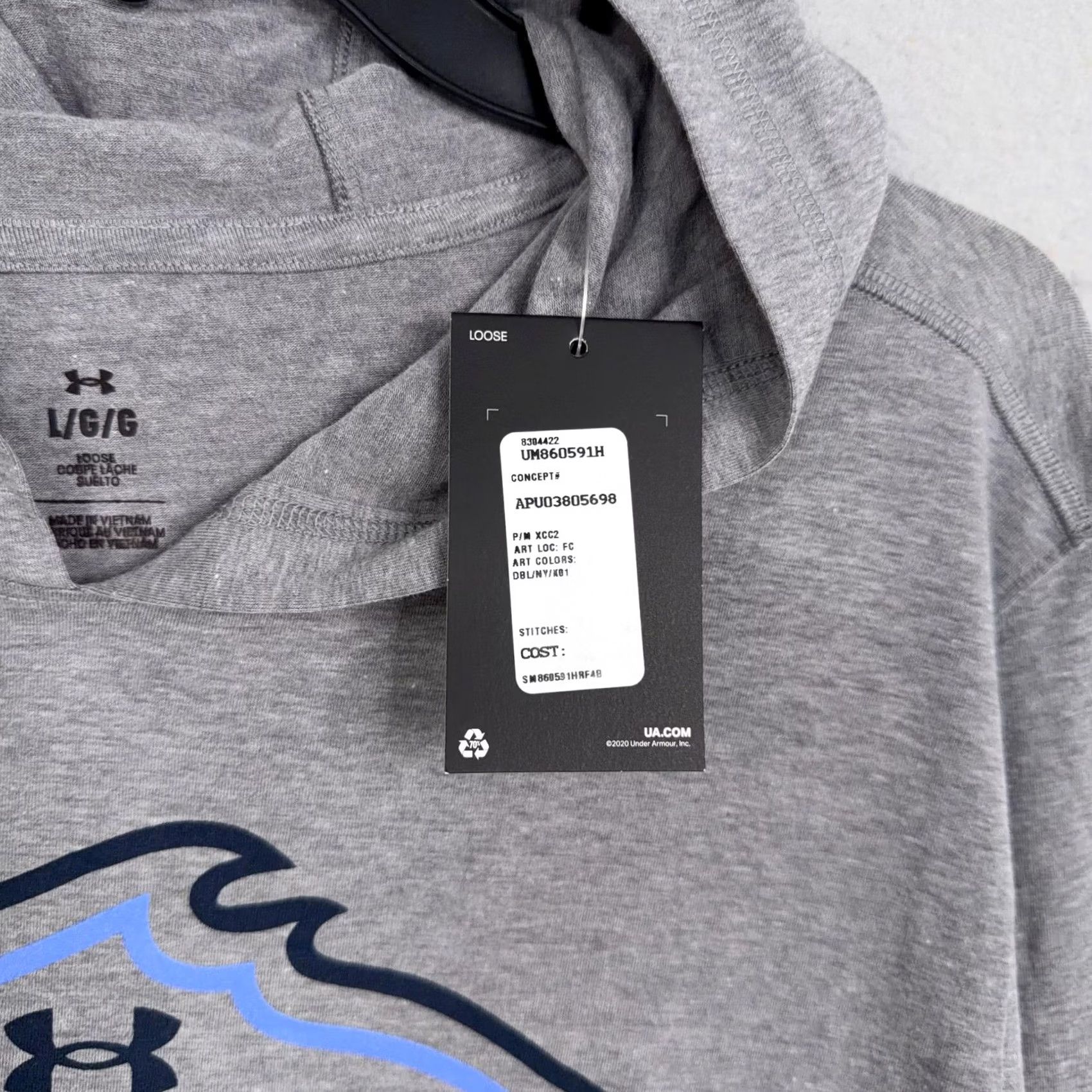 Under Armour Under Armour Hoodie Mens Large Gray Pullover Sweatshirt Marco Island Florida Size US L / EU 52-54 / 3 - 4 Thumbnail
