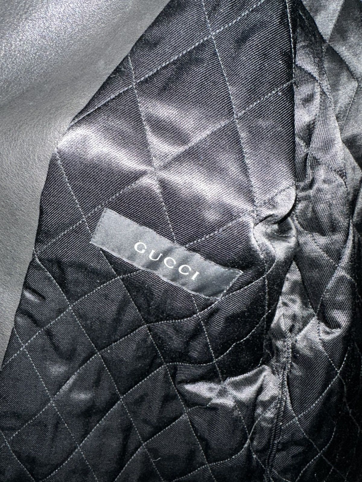 Gucci 2000s Gucci Tom Ford Moto Black Calfskin Leather Jacket Size US M / EU 48-50 / 2 - 3 Thumbnail