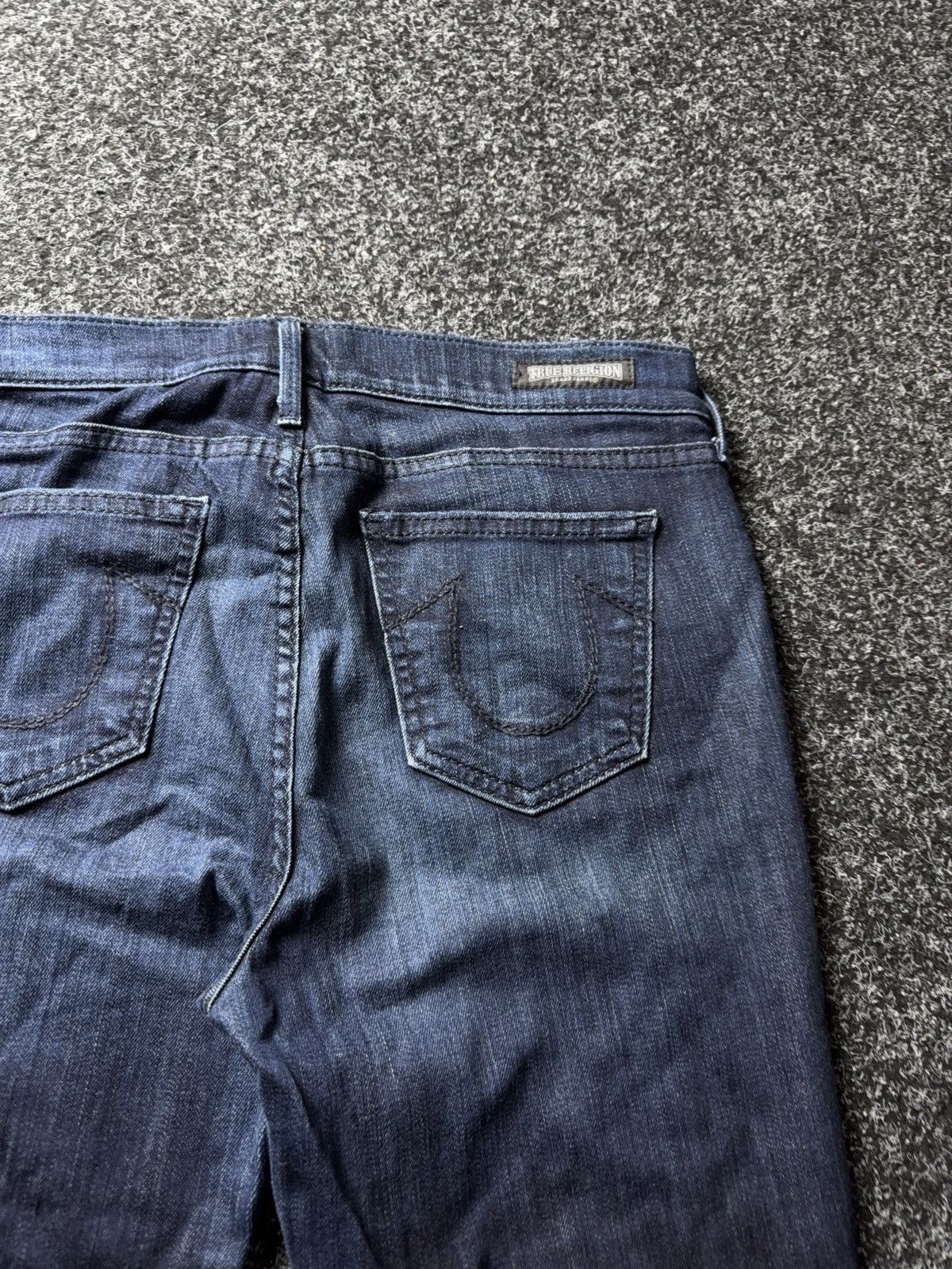 True Religion Y2K 00s True Religion Women’s Dark Wash Stretch Denim Jeans Size 31" - 17 Thumbnail