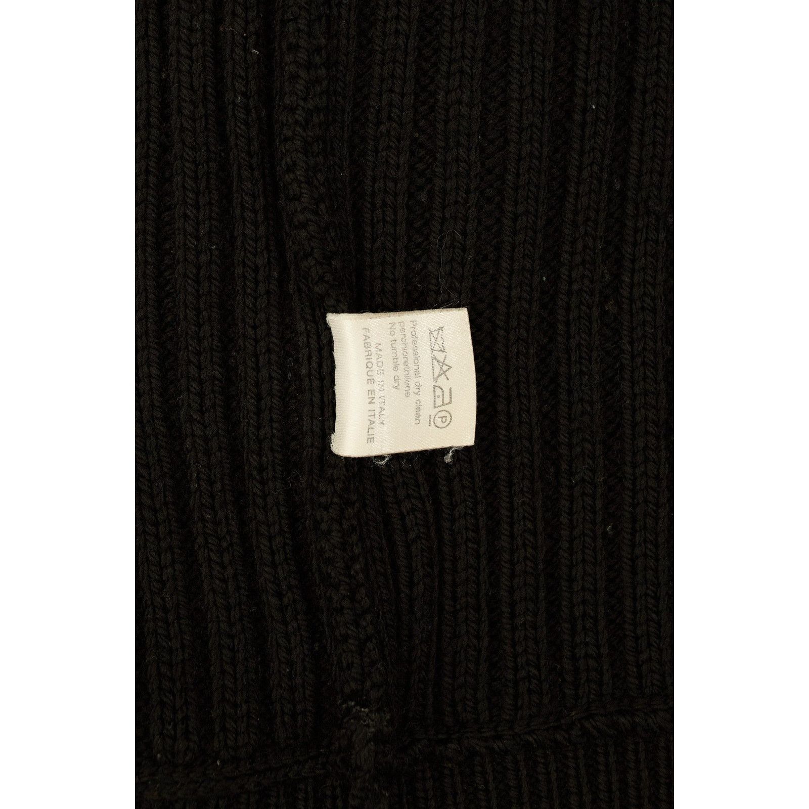 Yves Saint Laurent by Tom Ford Rive Gauche Black Wool Knit Sweater Size L / US 10 / IT 46 - 7 Thumbnail