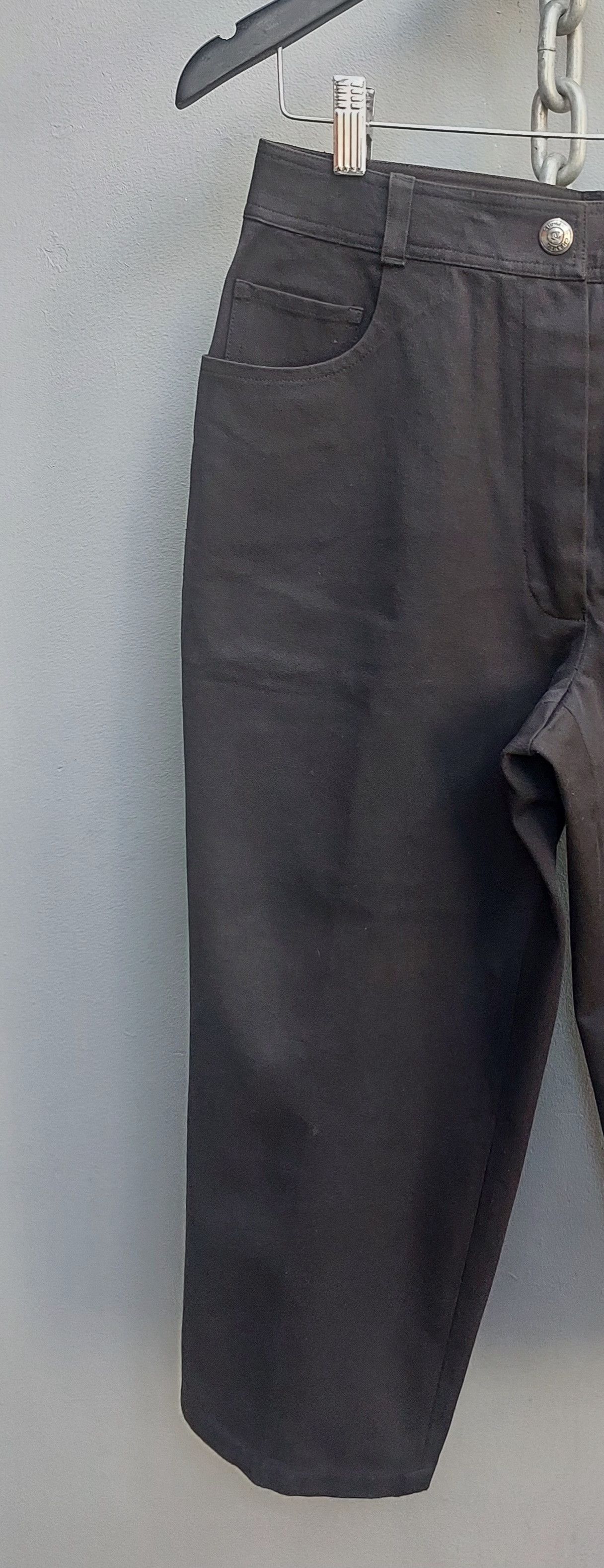 Chanel Chanel Black Cotton Cropped Pants with Side Tape Size 28" / US 6 / IT 42 - 9 Thumbnail