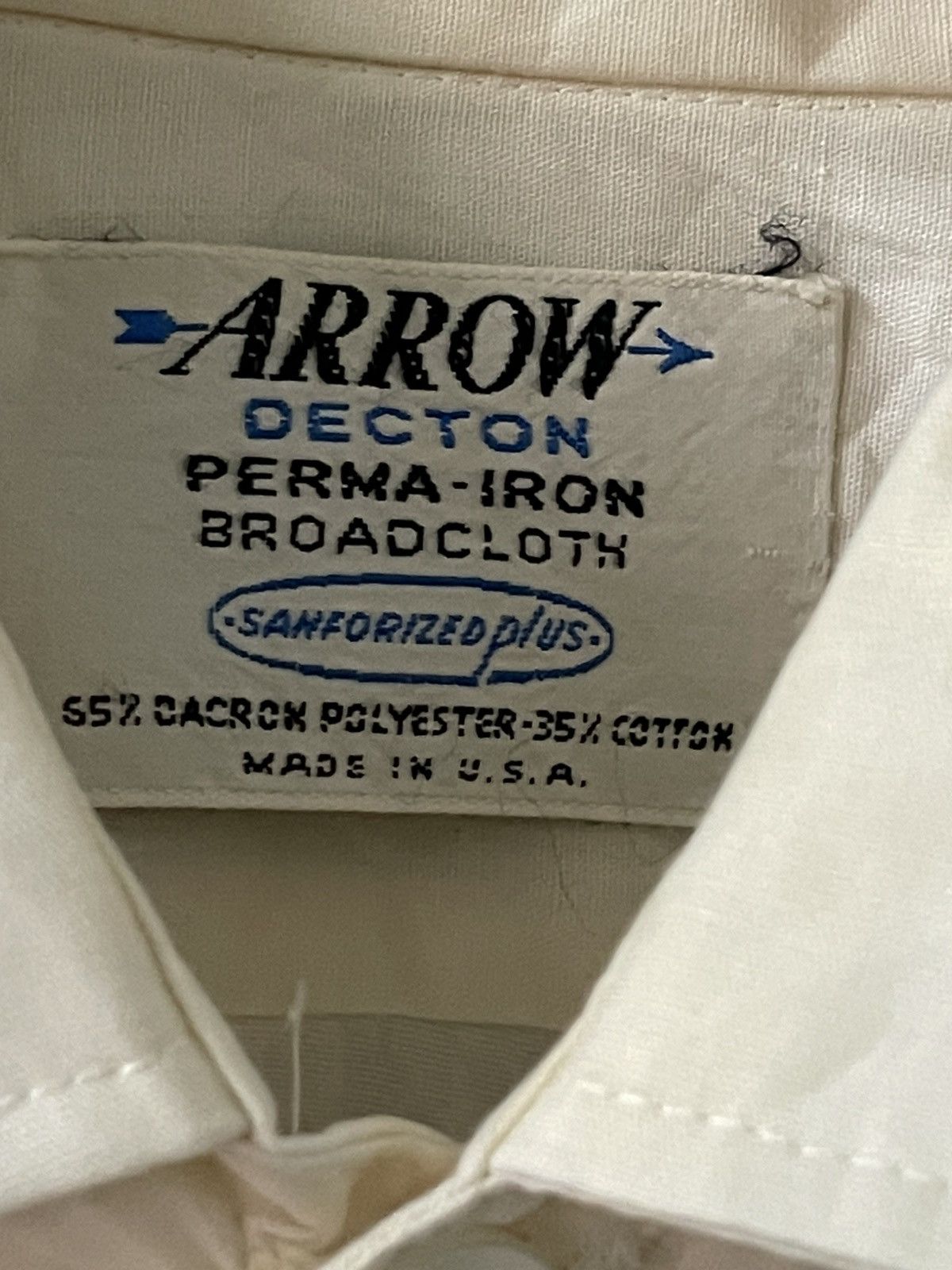 Arrow × Vintage True Vintage Shirt Mens 50s Sanforized Workshir Size US L / EU 52-54 / 3 - 6 Thumbnail