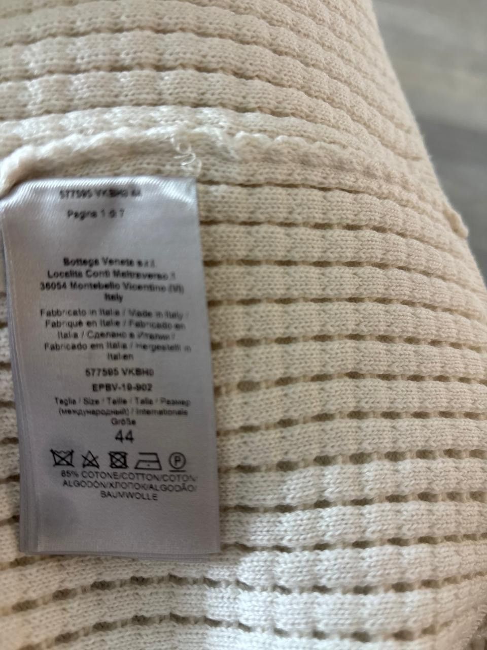 Bottega Veneta Bottega Veneta Waffle Knit Thermal Longsleeve Size US S / EU 44-46 / 1 - 5 Thumbnail