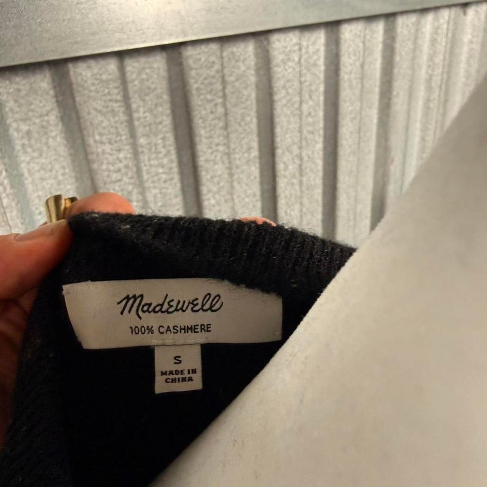 Madewell Madewell black cashmere sweater with silver speckles Size S / US 4 / IT 40 - 3 Thumbnail