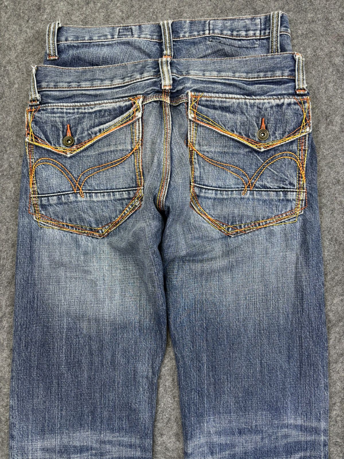 Japanese Brand 💥Insane💥Rush Hour Double Waist stone Wash Denim F759 Size US 30 / EU 46 - 11 Thumbnail