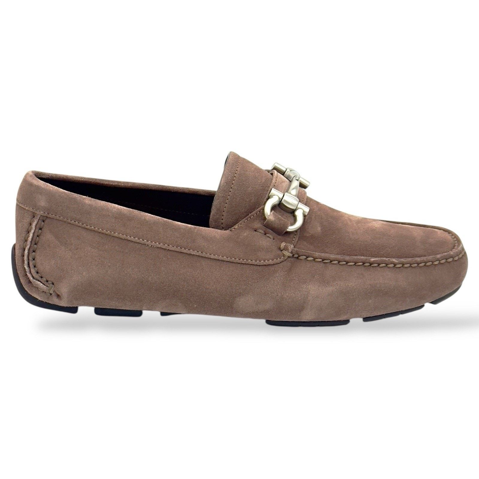 Salvatore Ferragamo Ferragamo Driver with Gancini ornament Beige CARAWAY Size US 8 / EU 41 - 1 Thumbnail
