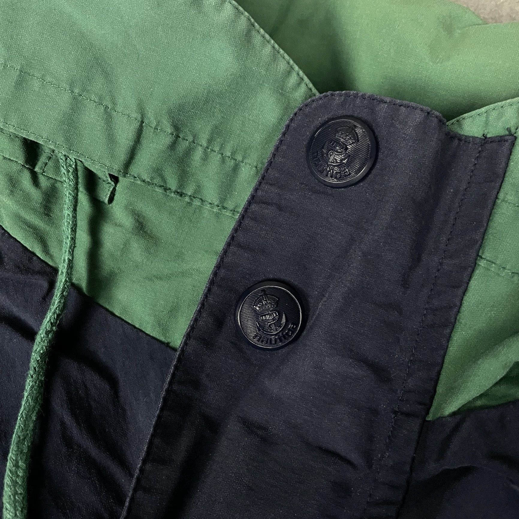 Nautica VINTAGE Nautica Jacket Mens L Blue Bomber Full Zip Hooded Retro Distressed L Size US L / EU 52-54 / 3 - 3 Thumbnail
