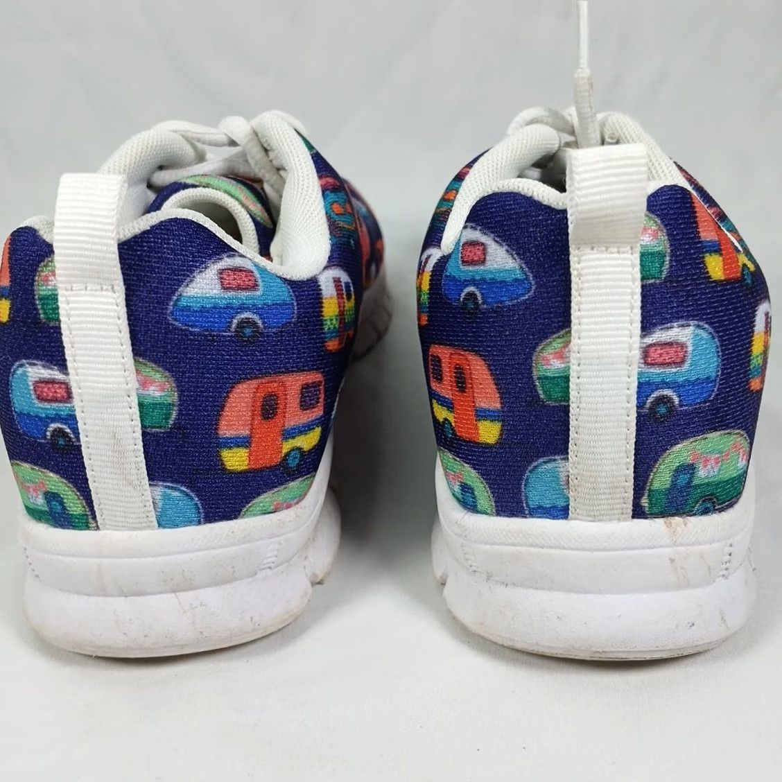 Camper Novelty Camper Trailer Print Sneakers Women’s 10 Blue Casual Athletic Shoes Tennis Size US 10 / IT 40 - 3 Thumbnail