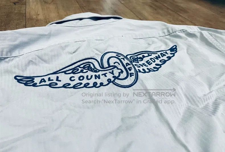 RRL Ralph Lauren RRL Ralph Lauren Blue dyed indigo embroidered flying tire Size US L / EU 52-54 / 3 - 1 Thumbnail