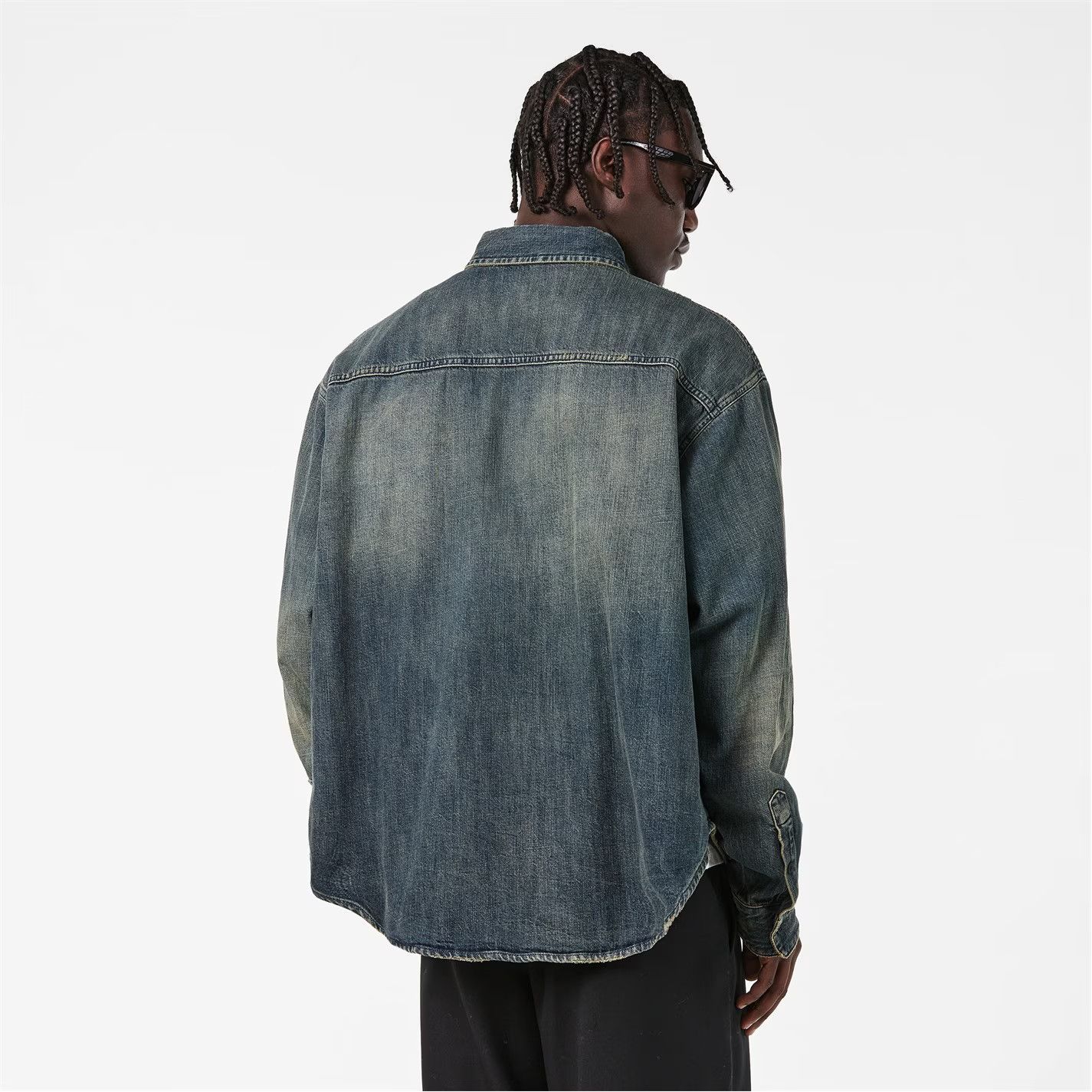 Balenciaga o1g2r1mq0226 Bal Overshirt In Blue Size US M / EU 48-50 / 2 - 4 Thumbnail