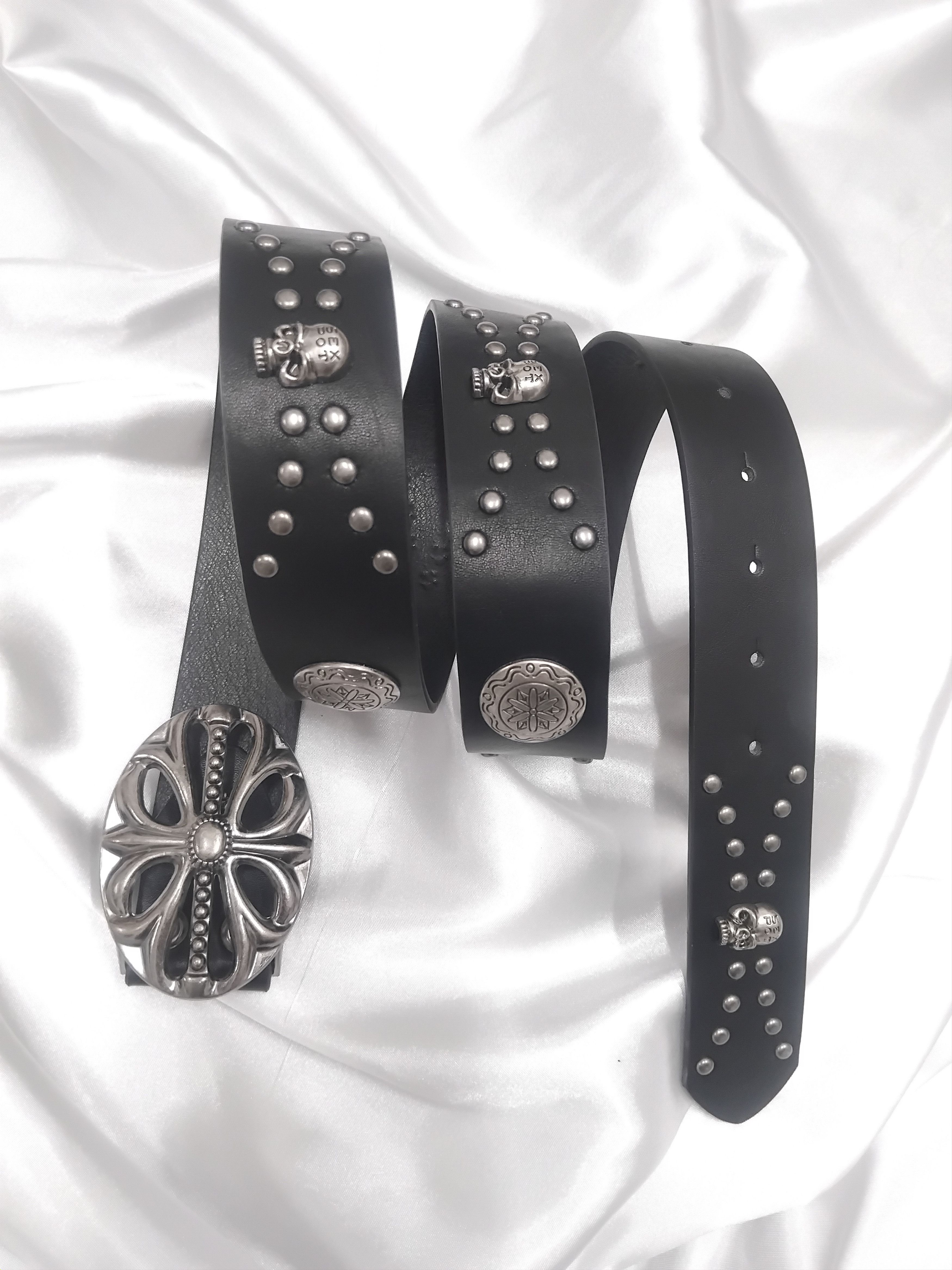 Japanese Brand Skull punk rock streetwear black colour belt Size ONE SIZE - 1 Thumbnail
