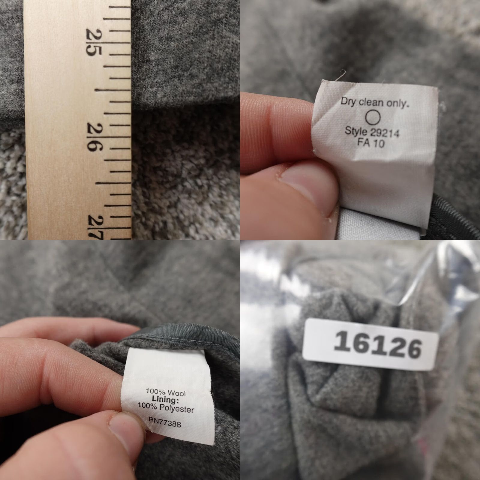 J.Crew J.CREW Blazer Womens 4 Gray Heather Wool Notch Button Sport Coat Suit Jacket Top Size S / US 4 / IT 40 - 8 Thumbnail