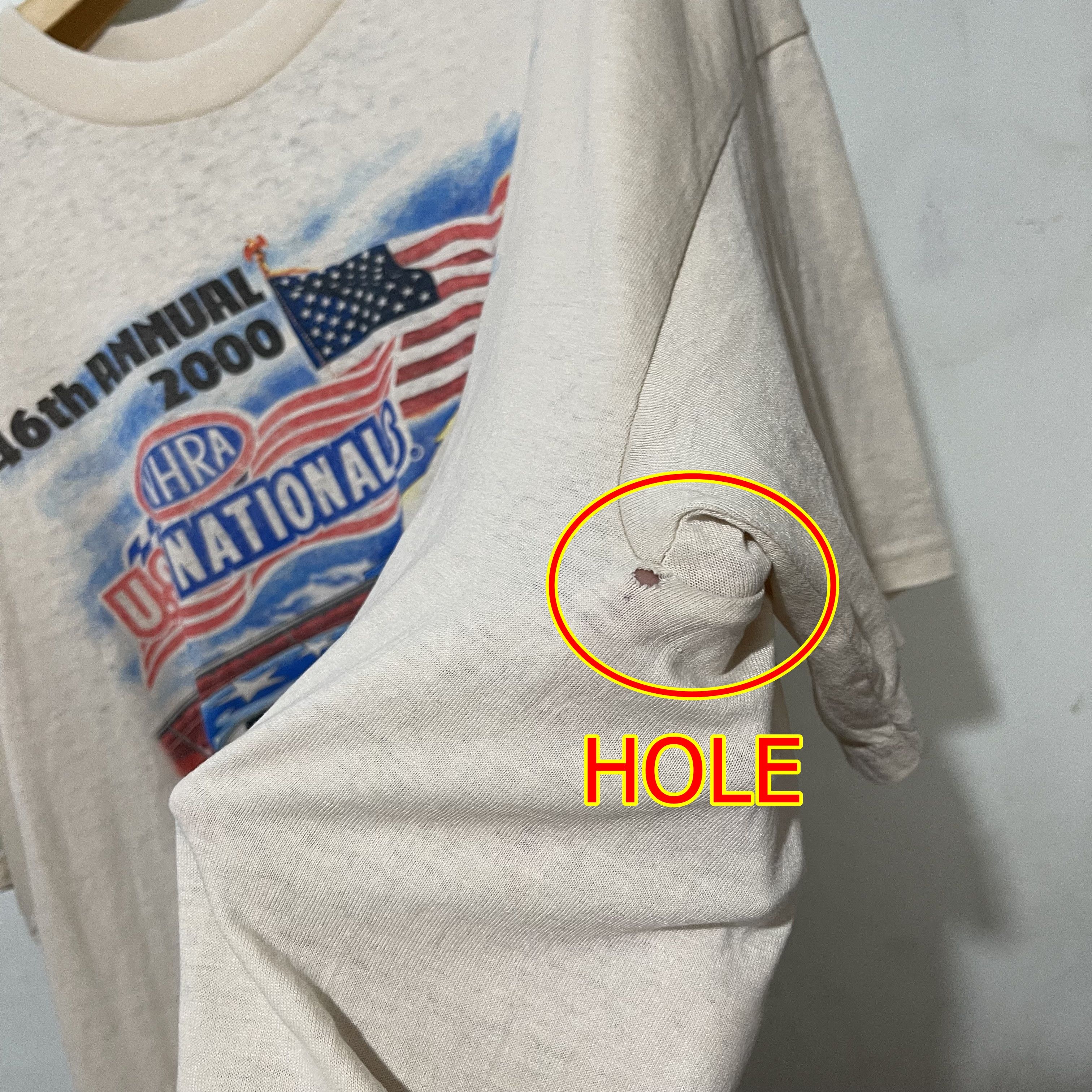 Vintage Vintage 2000 NHRA U.S. Nationals T-Shirt Size US XL / EU 56 / 4 - 6 Thumbnail