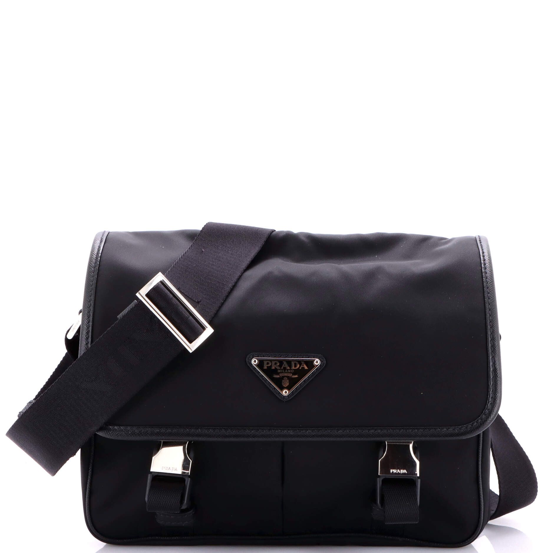 Prada Double Buckle Flap Messenger Bag Size ONE SIZE - 1 Thumbnail