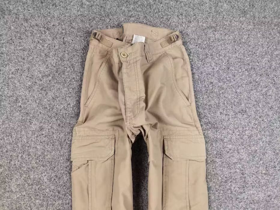 Japanese Brand Vintage 90's Military Ripstop Japan Beige Cargo Pants Size US 32 / EU 48 - 7 Thumbnail