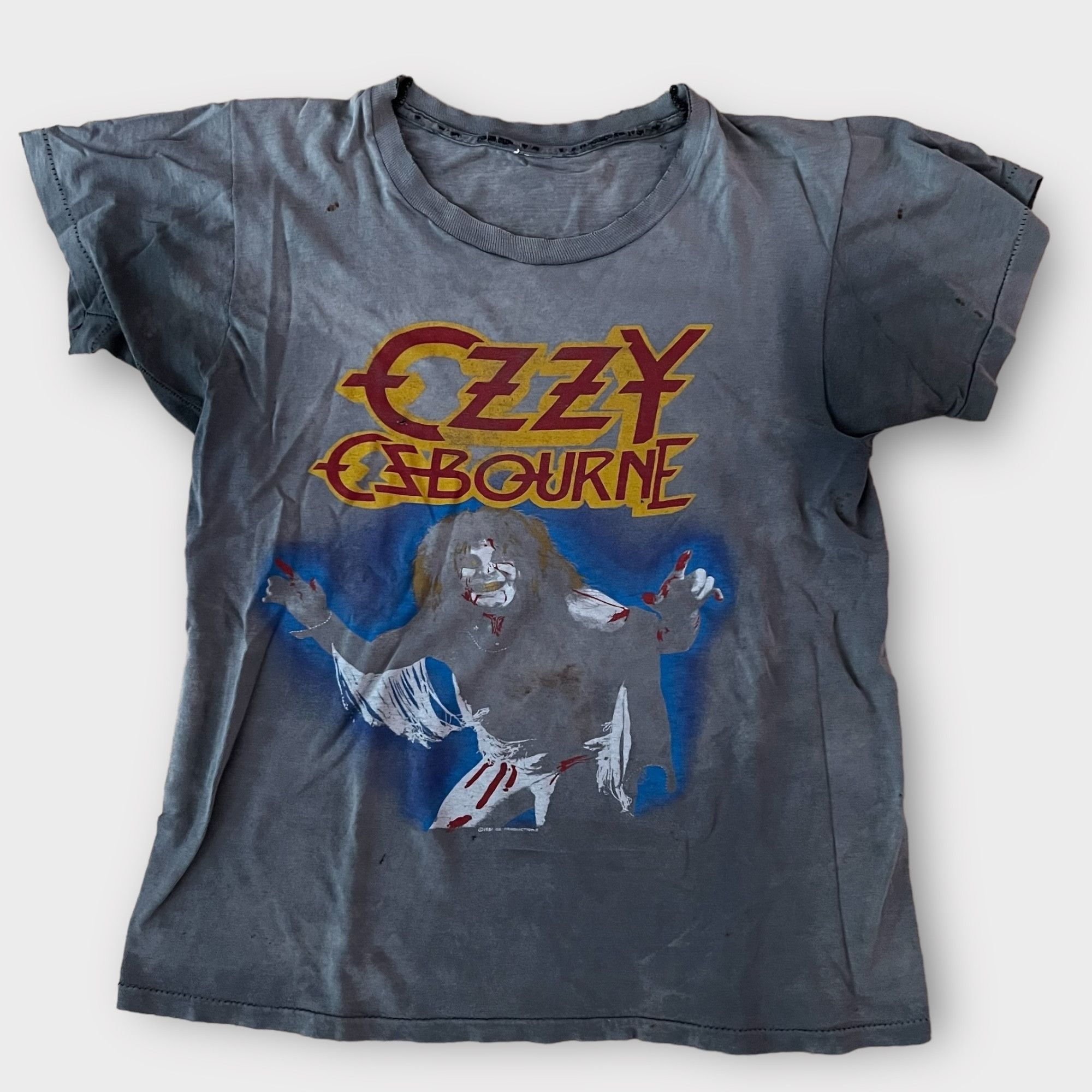 Vintage 1982 Ozzy Osbourne VIntage Band Tour Tee Shirt 1980s 80s Size US M / EU 48-50 / 2 - 1 Thumbnail