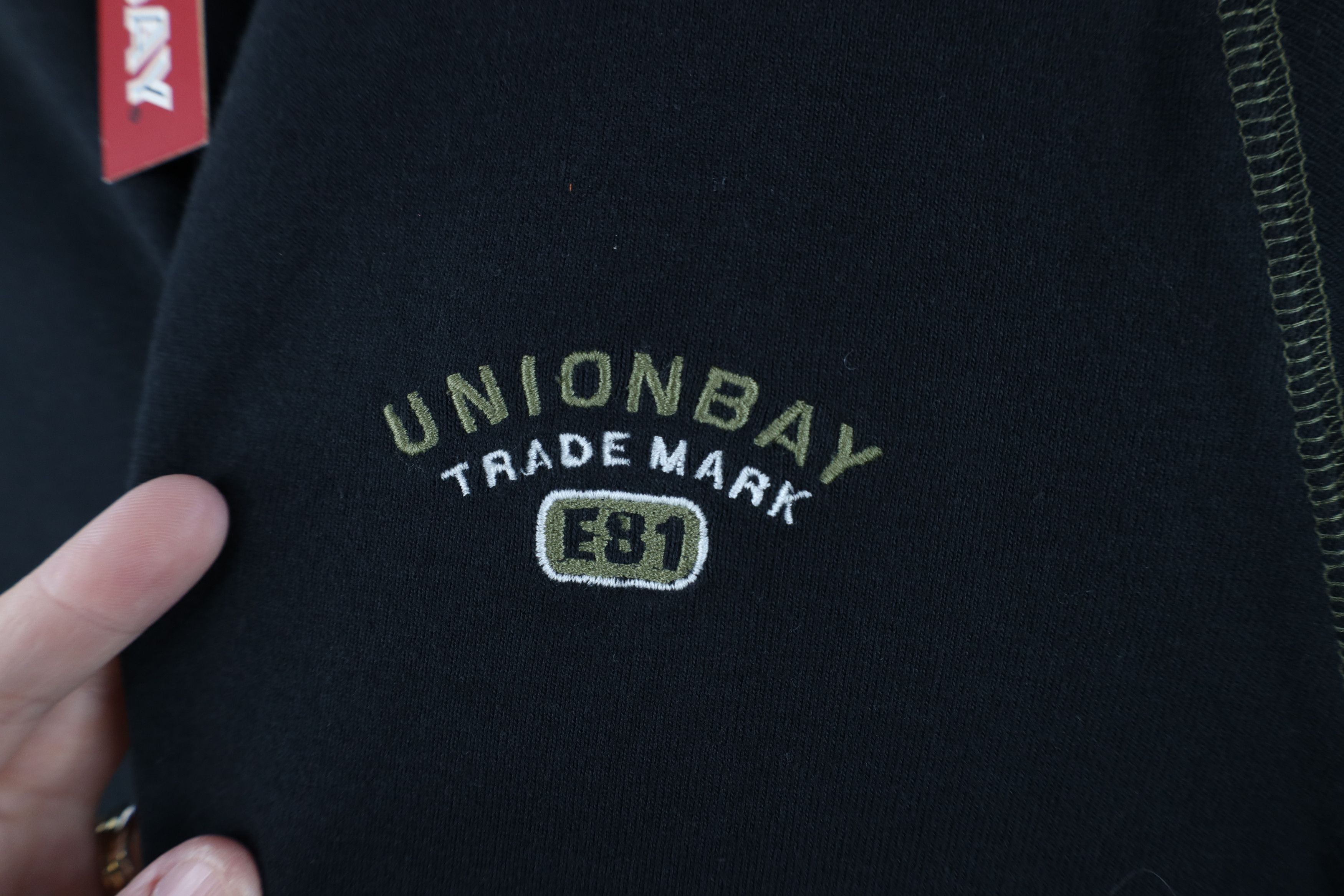 UNIONBAY Deadstock Vintage 90s Unionbay Ribbed Knit T-Shirt Black Size XL / US 12-14 / IT 48-50 - 4 Thumbnail