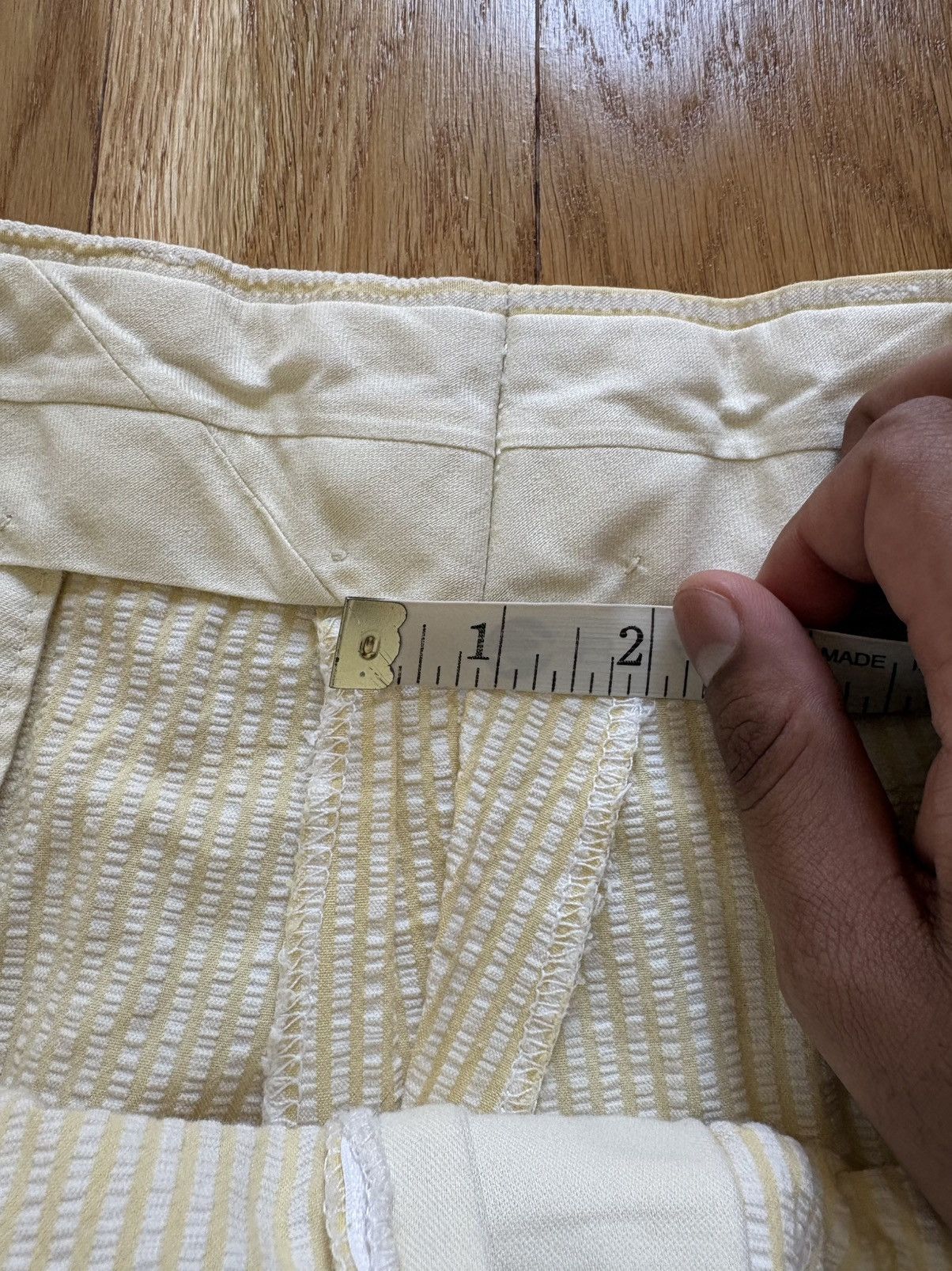 Peter Millar Peter Millar Vintage 90s Pleated Seersucker Golf Shorts 38 Size US 38 / EU 54 - 9 Thumbnail