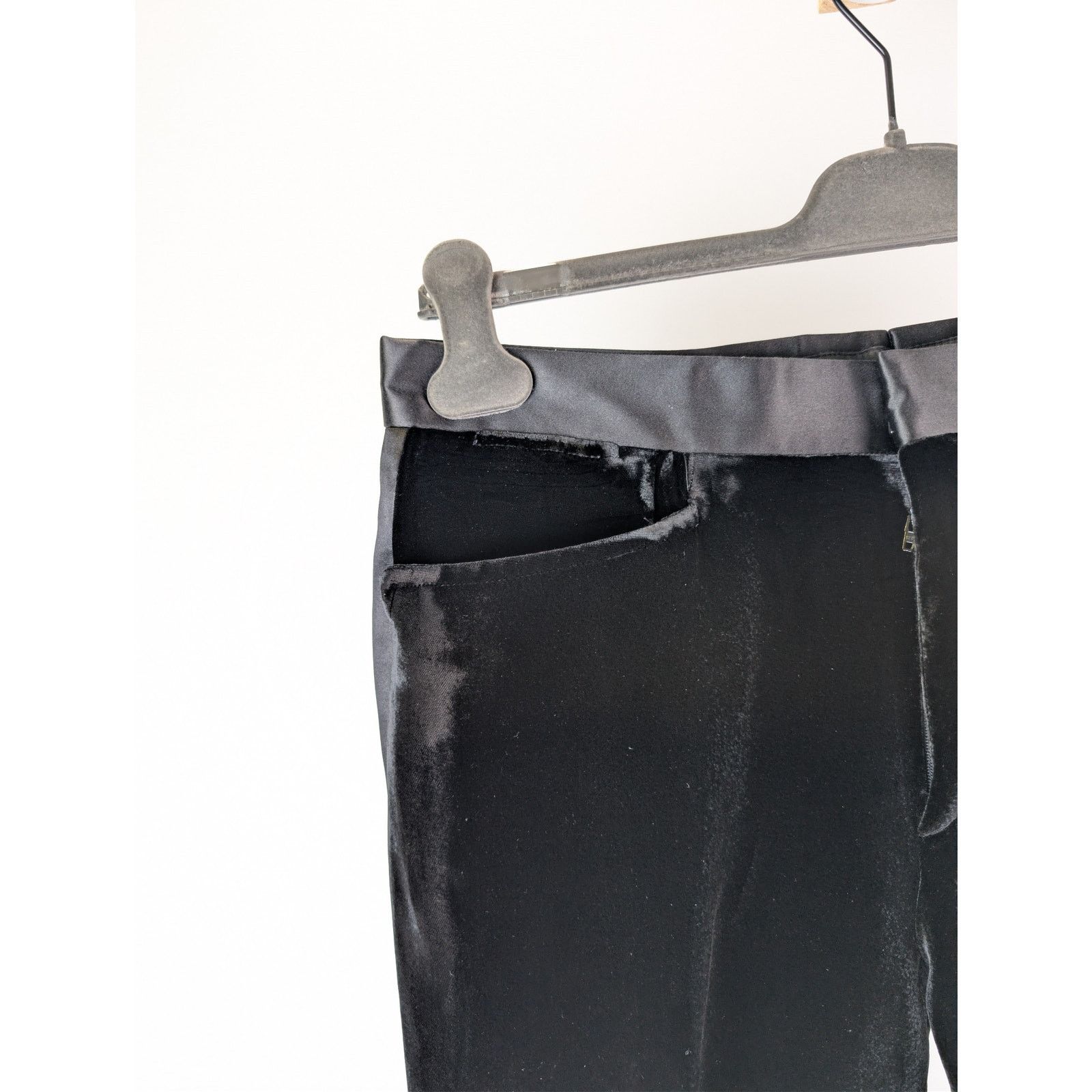 Tom Ford o1rshd1 Tailored Velvet Tuxedo Evening Pants in Black Size US 34 / EU 50 - 6 Thumbnail